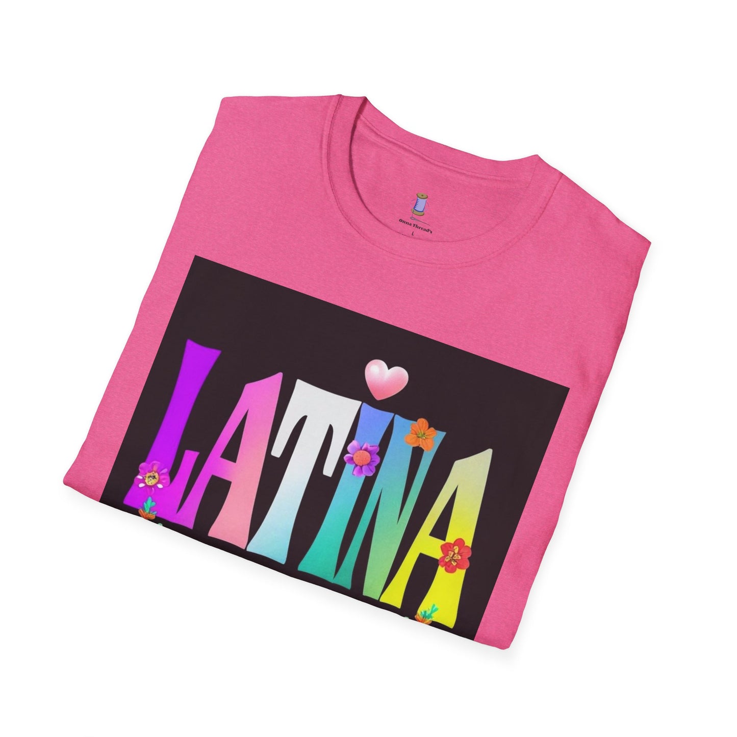 Colorful Latina Floral T-Shirt, Unisex Tee, Pride Shirt, Floral Graphic Tee, Gift for Her, Summer Style, Celebration Shirt