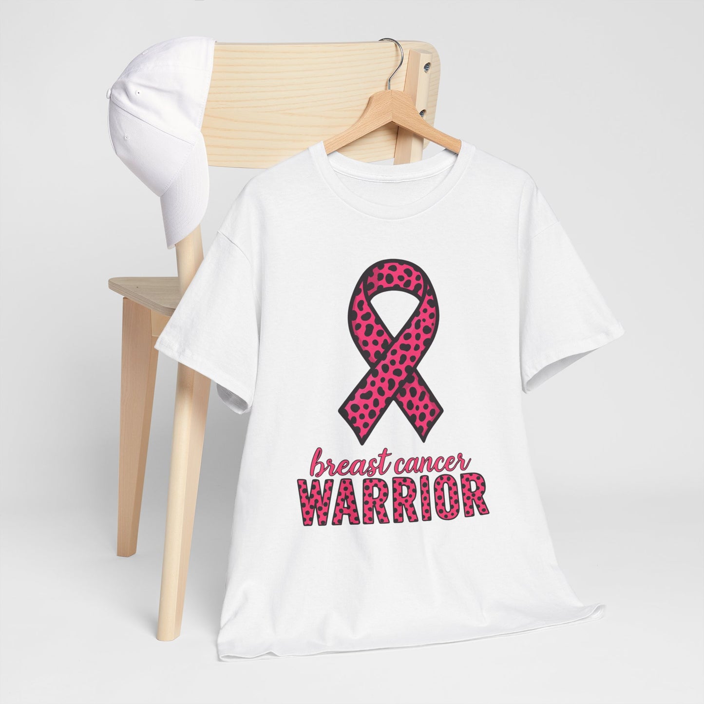 Pink Leopard Ribbon Breast Cancer Awareness Tee