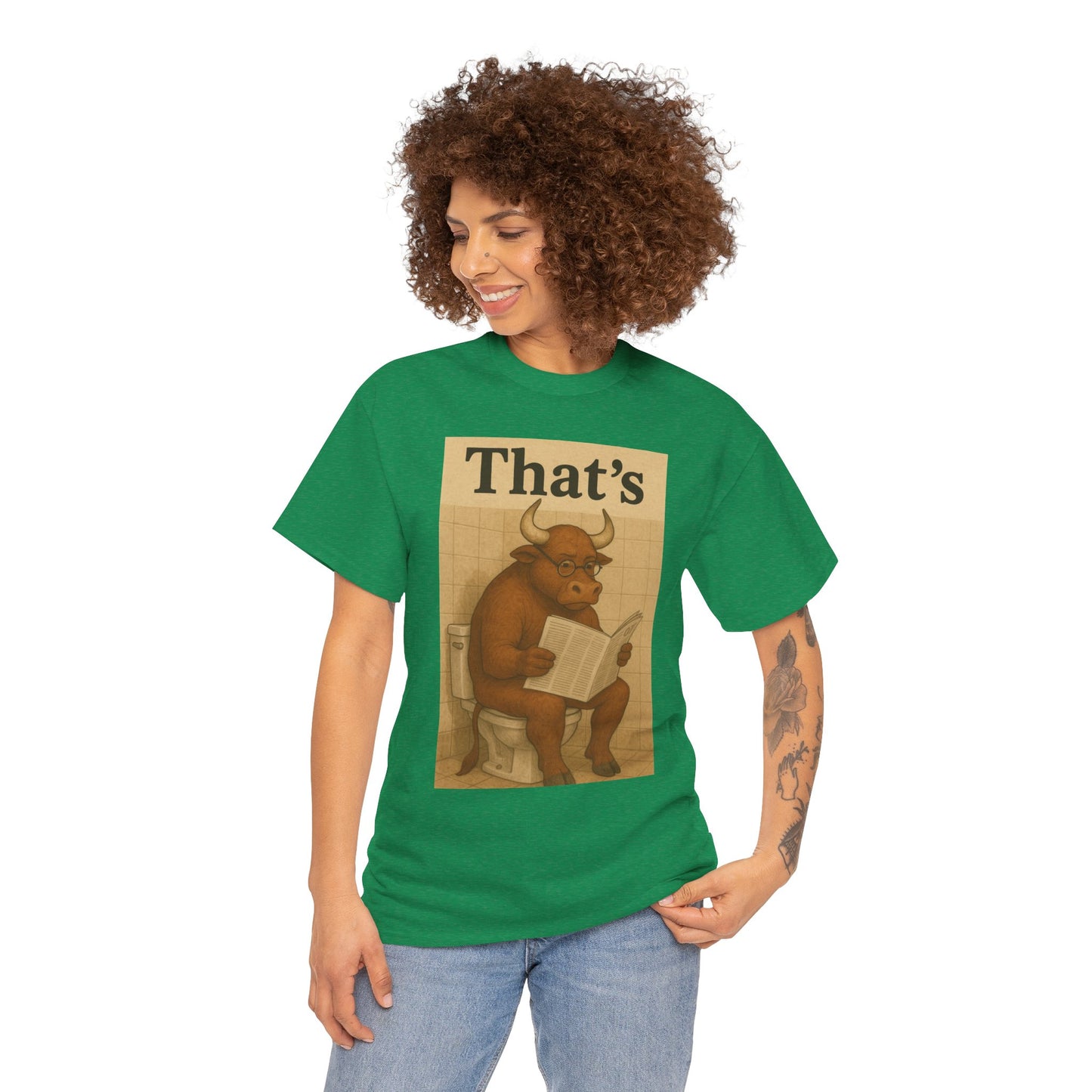 Bull on Toilet Unisex Tee