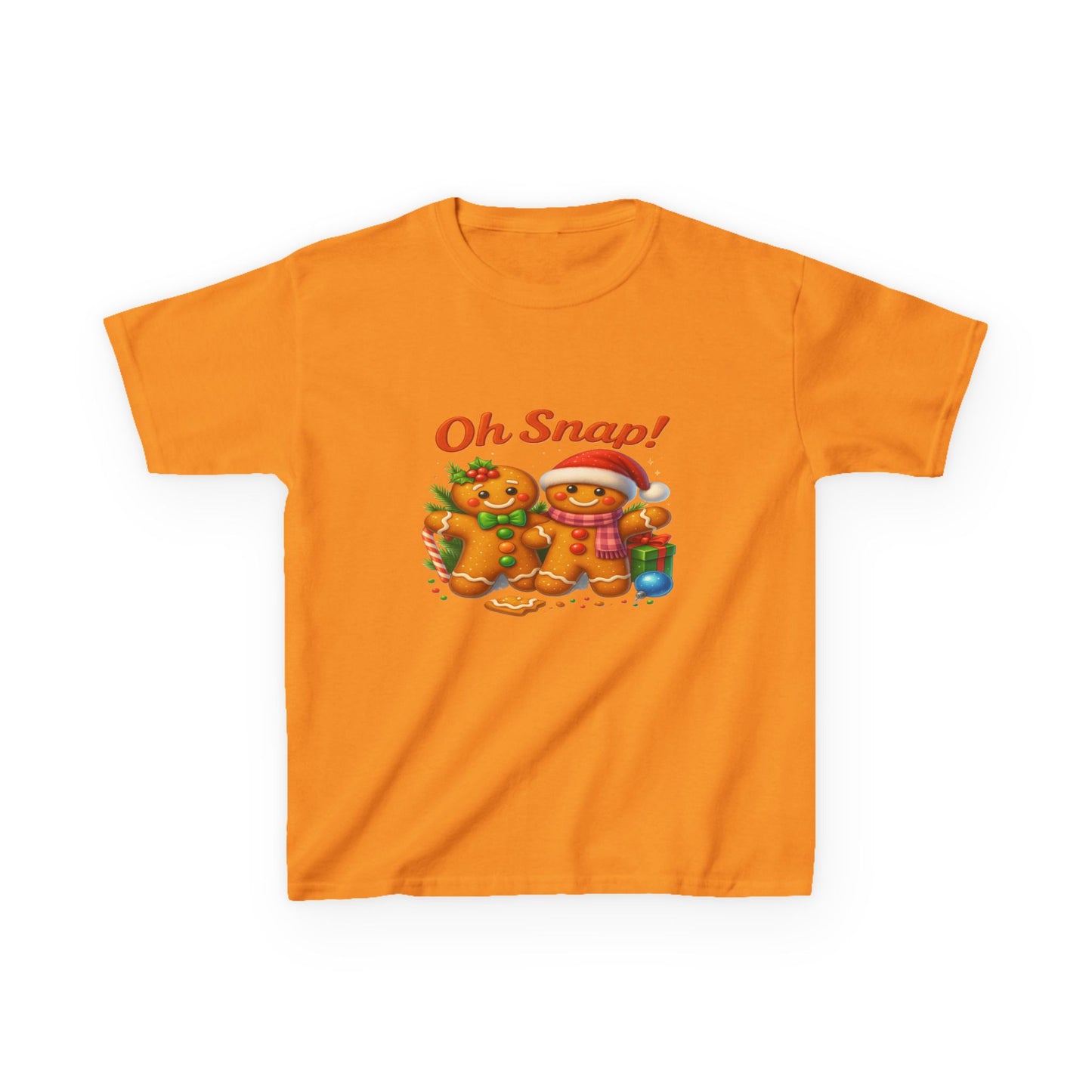 Oh Snap! Gingerbread Dino Christmas Kids Tee