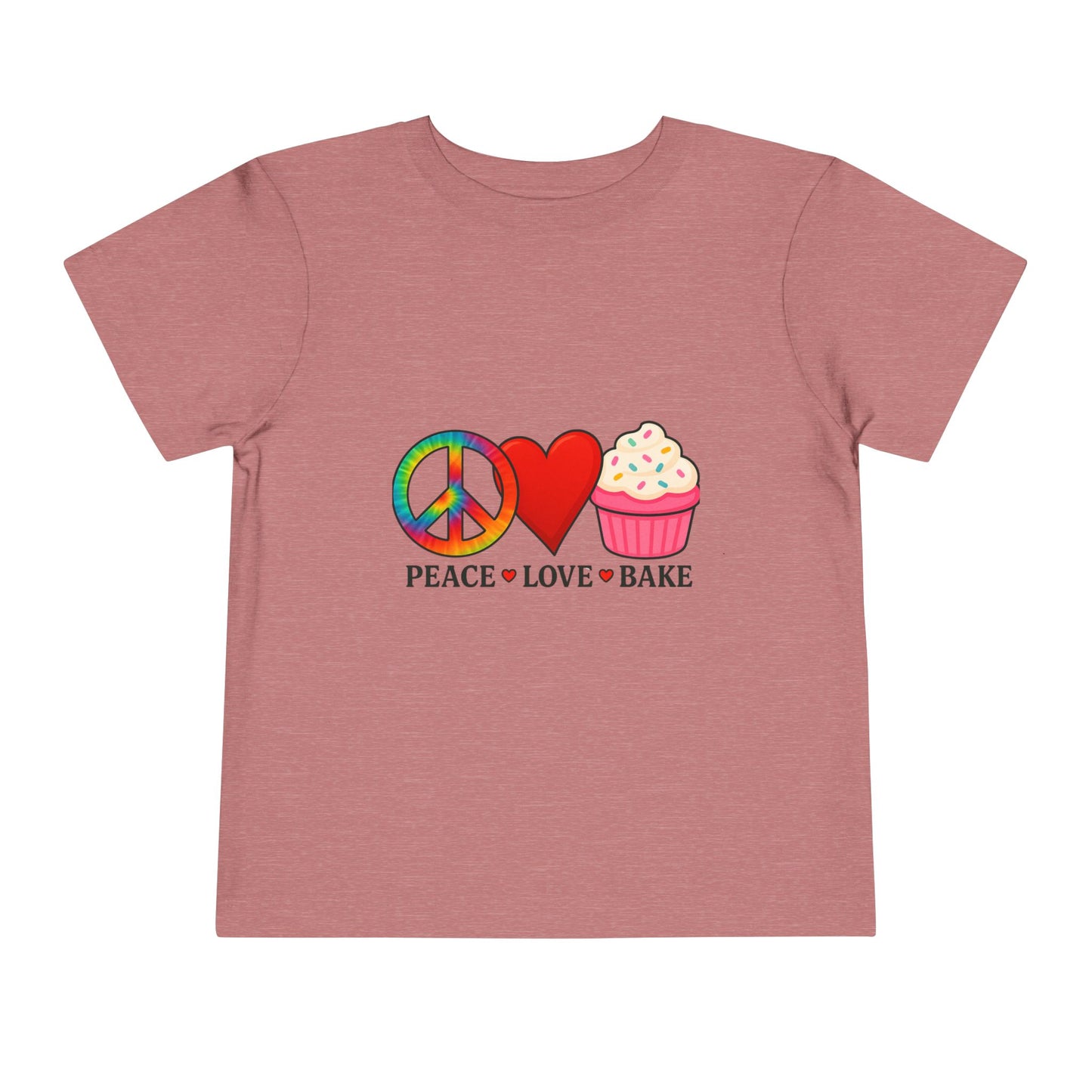 Peace Love Bake Toddler Christmas Tee