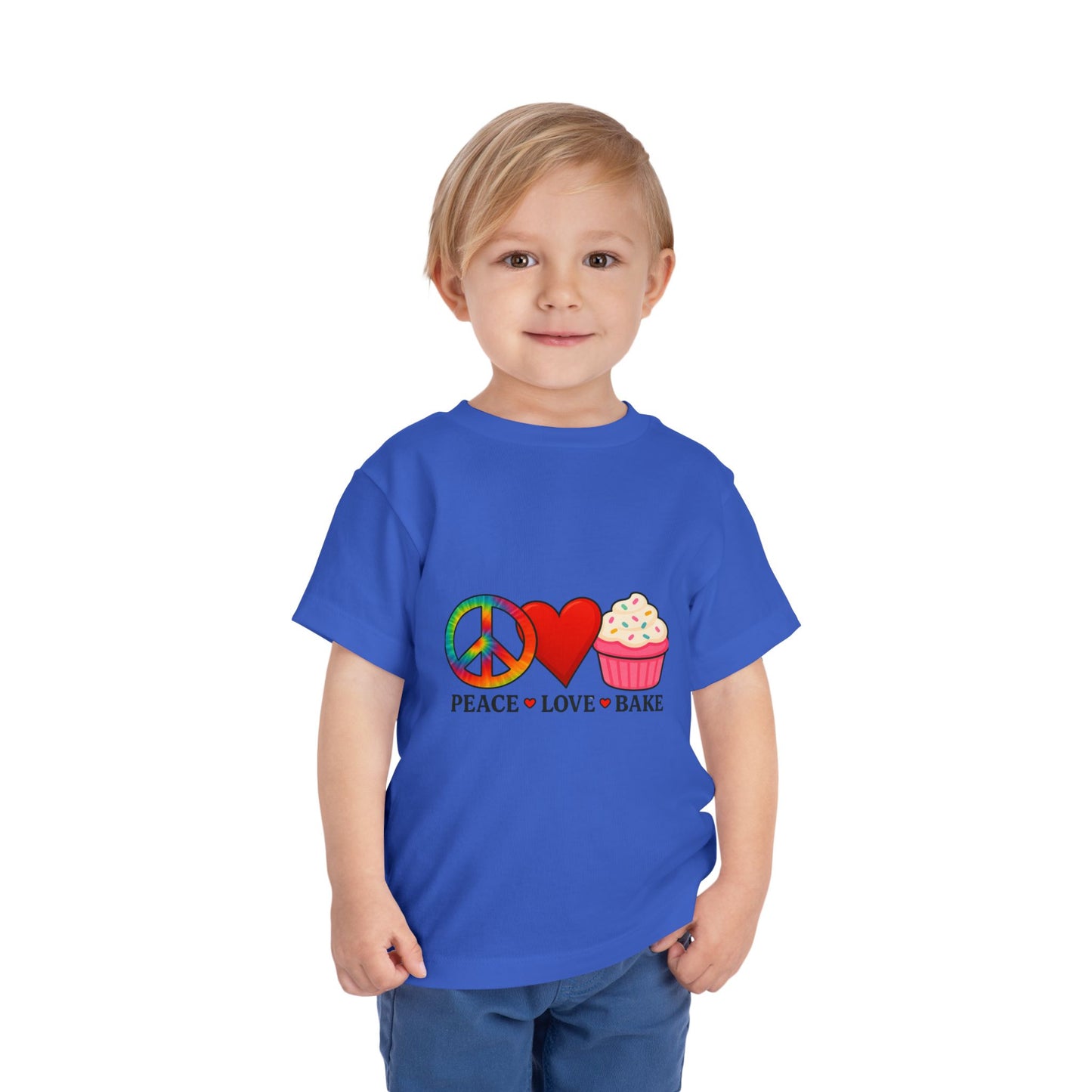 Peace Love Bake Toddler Christmas Tee