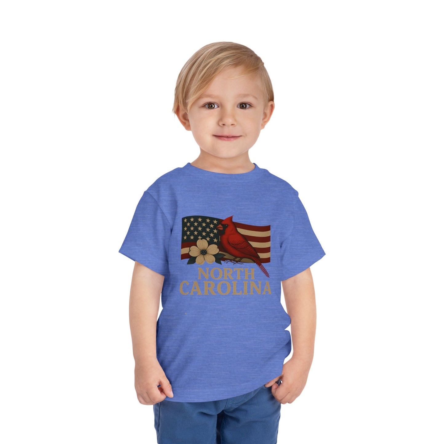 NC Cardinal & Dogwood Toddler Christmas Tee