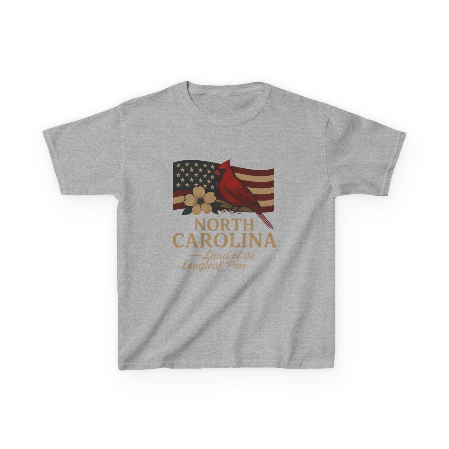 North Carolina Cardinal Christmas Tee - Kids Holiday Shirt