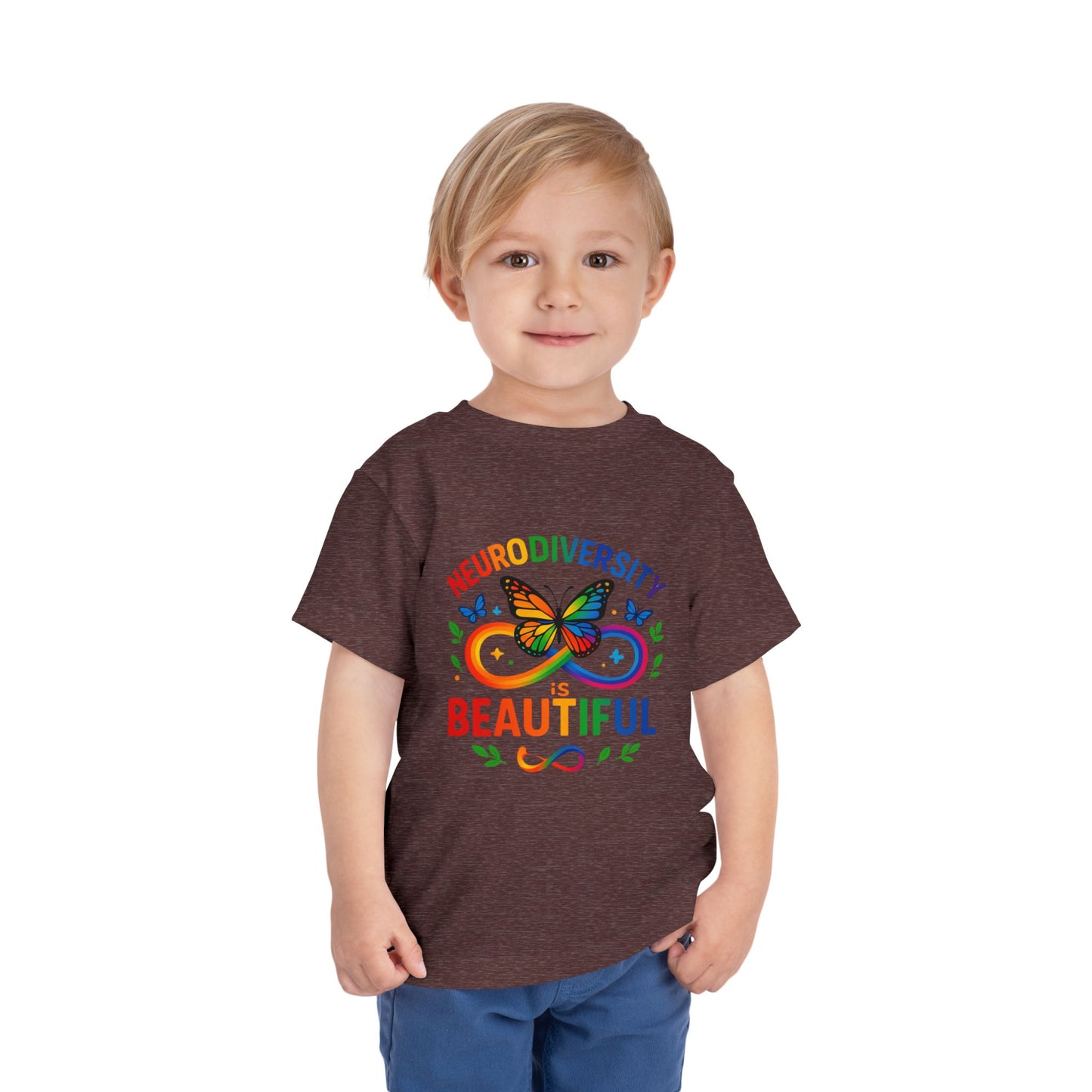 Toddler T-Shirt Colorful Butterfly Rainbow Infinity Symbol Acceptance Shirt
