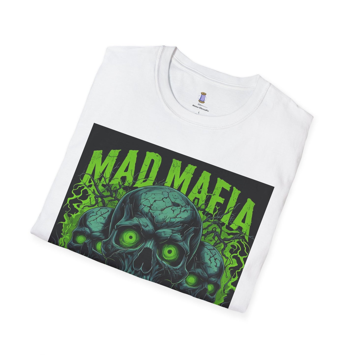 Mad Mafia Unisex Softstyle T-Shirt | Edgy Graphic Tee for Casual Wear, Gift for Halloween, Party, or Everyday Style