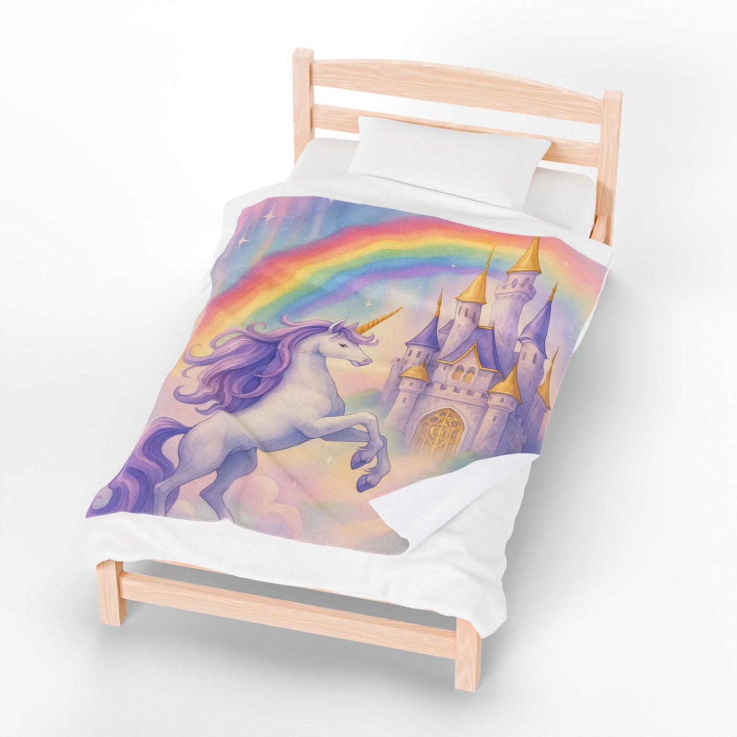 Unicorn Fantasy Plush Blanket, Cozy Kids Blanket, Dreamy Nursery Decor, Magical Gift for Birthdays, Rainbow Blanket for Girls