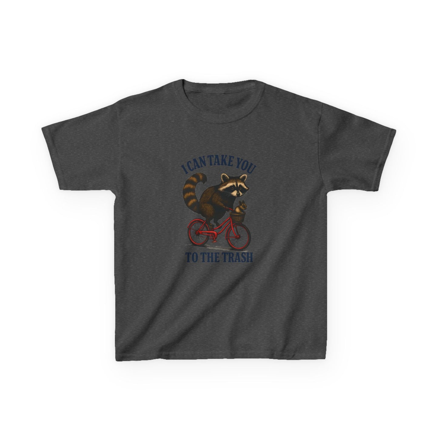 Raccoon Trash Ride Christmas Kids Tee