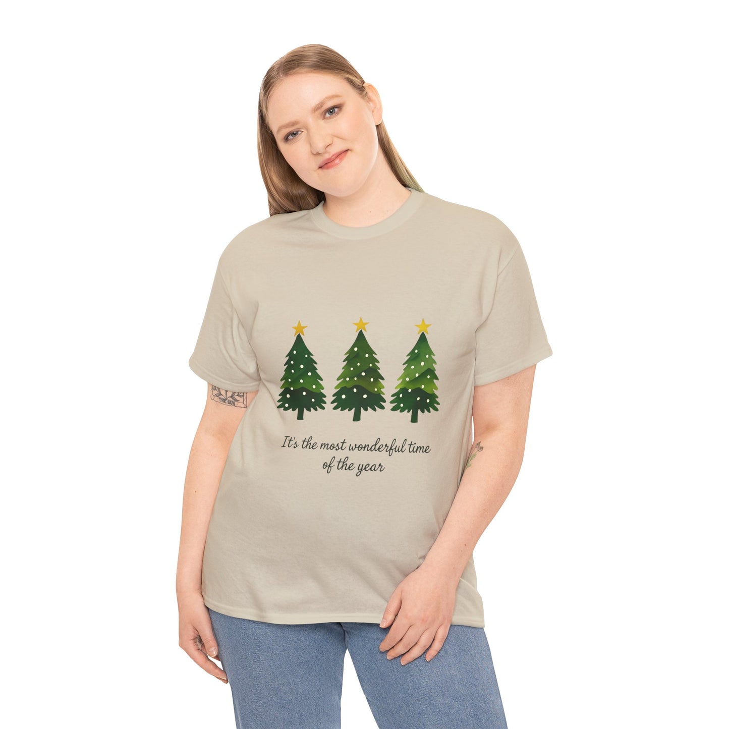 Christmas Tee - Festive Watercolor Trees Holiday Shirt