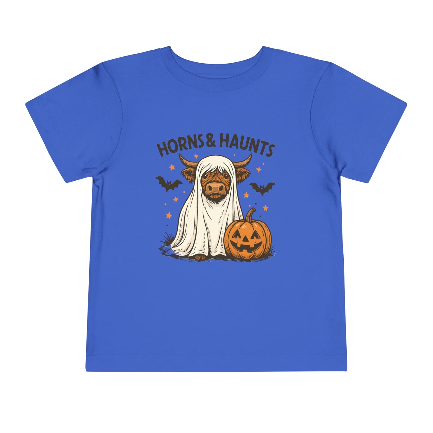 Horns & Haunts Highland Cow Toddler Halloween Tee