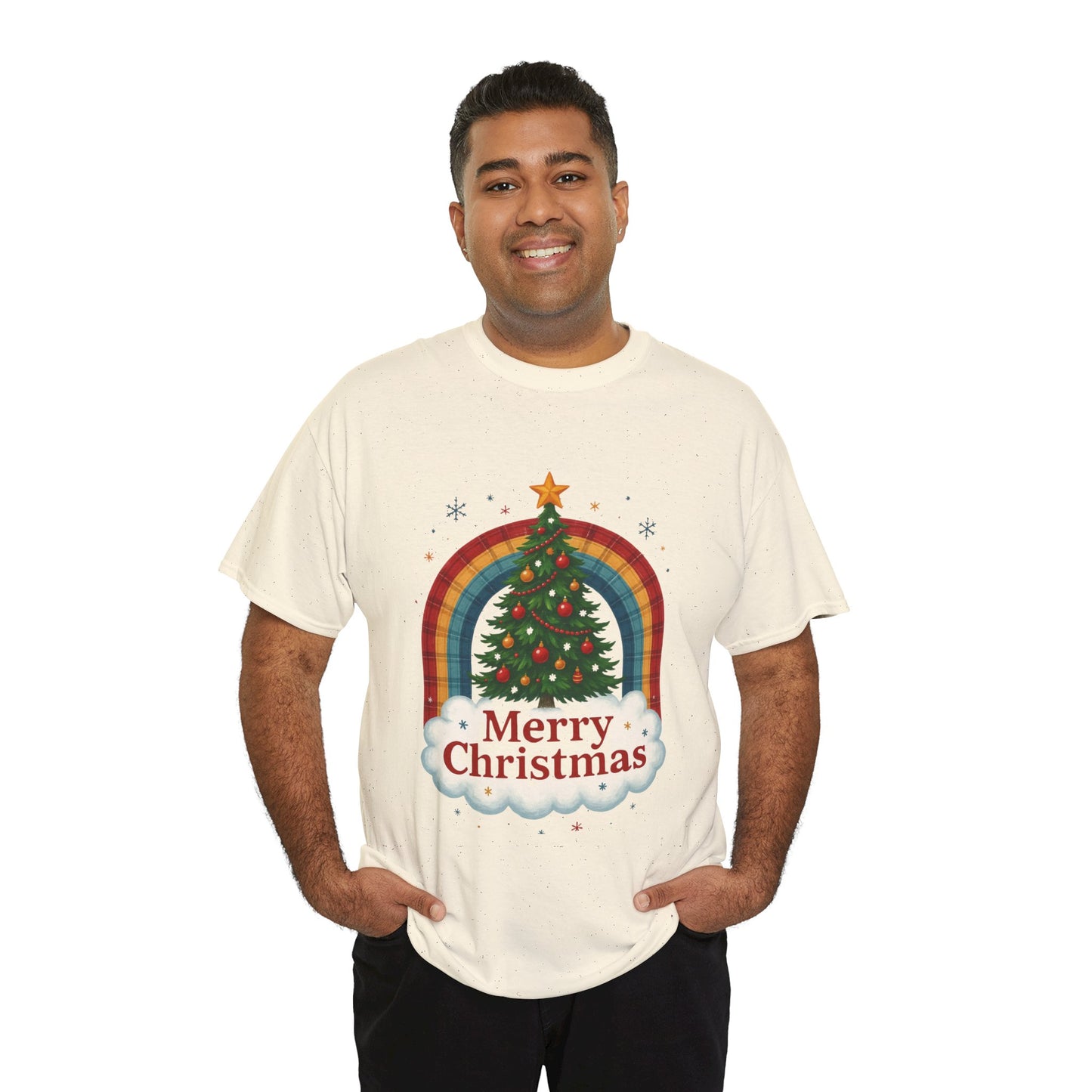 Christmas Rainbow Unisex Tee - Merry Christmas Tree