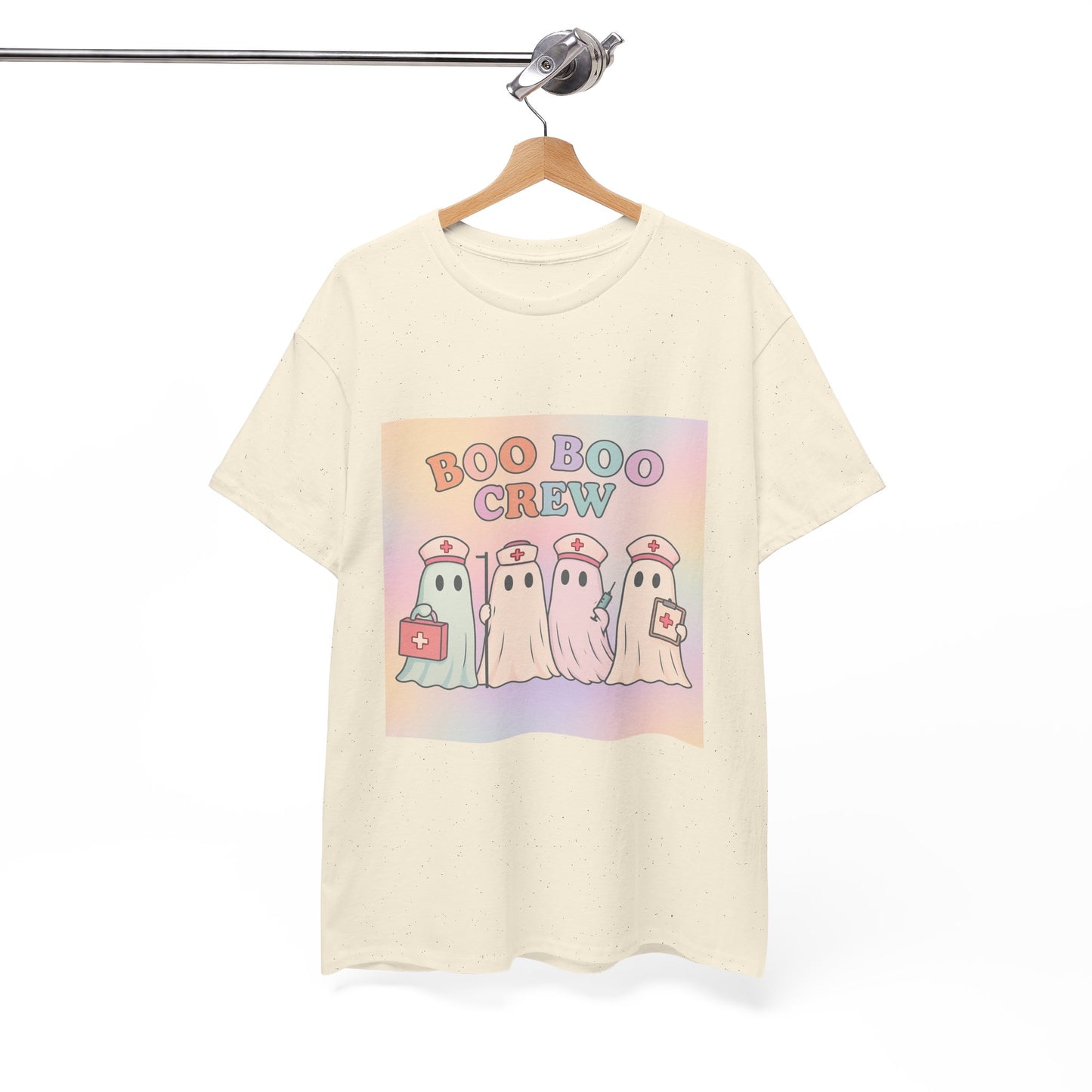 Boo Boo Crew Nurse Ghost T-Shirt – Cute Pastel Halloween Medical Tee