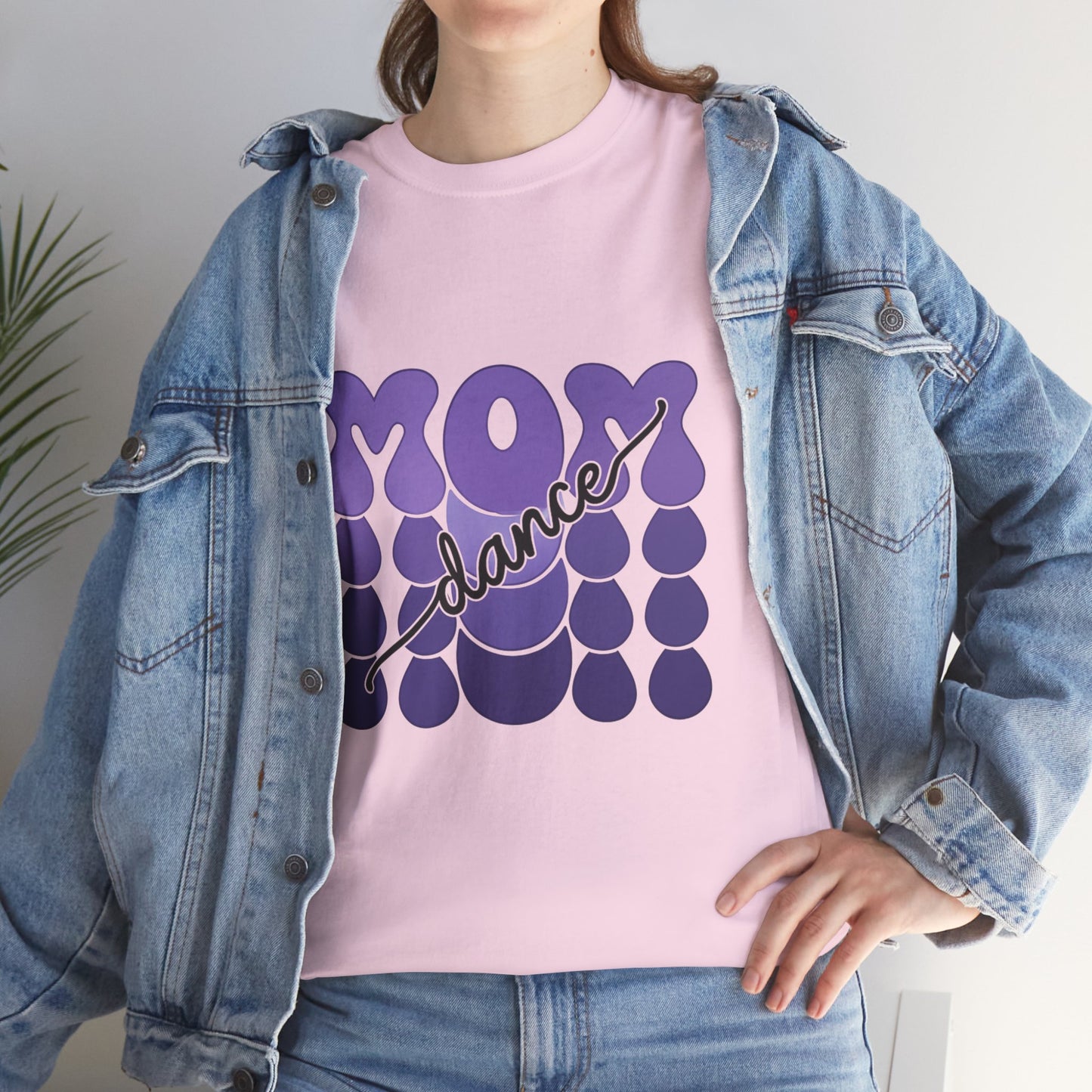 MOM Dance – Purple Letter Stage Spirit Tee