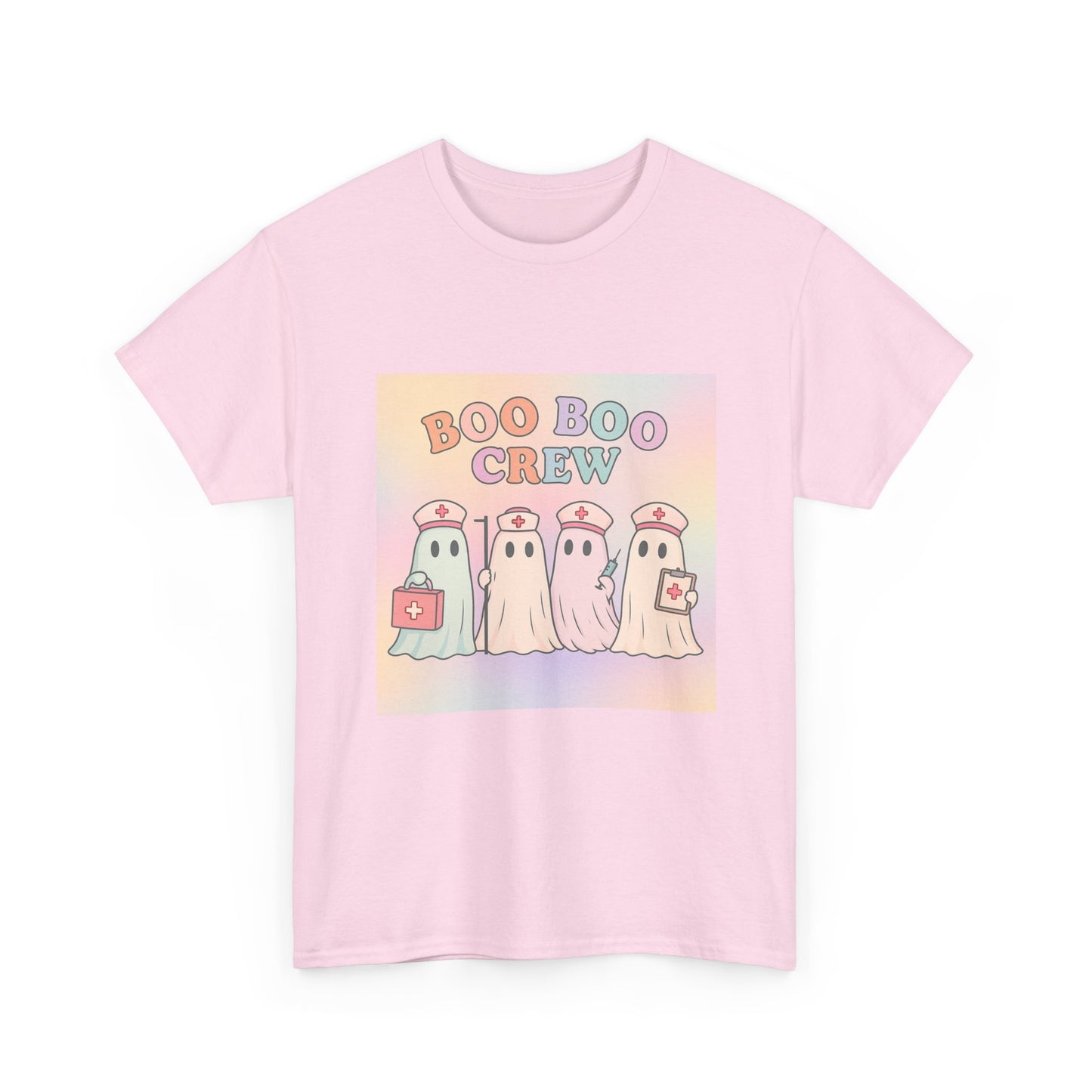 Boo Boo Crew Nurse Ghost T-Shirt – Cute Pastel Halloween Medical Tee