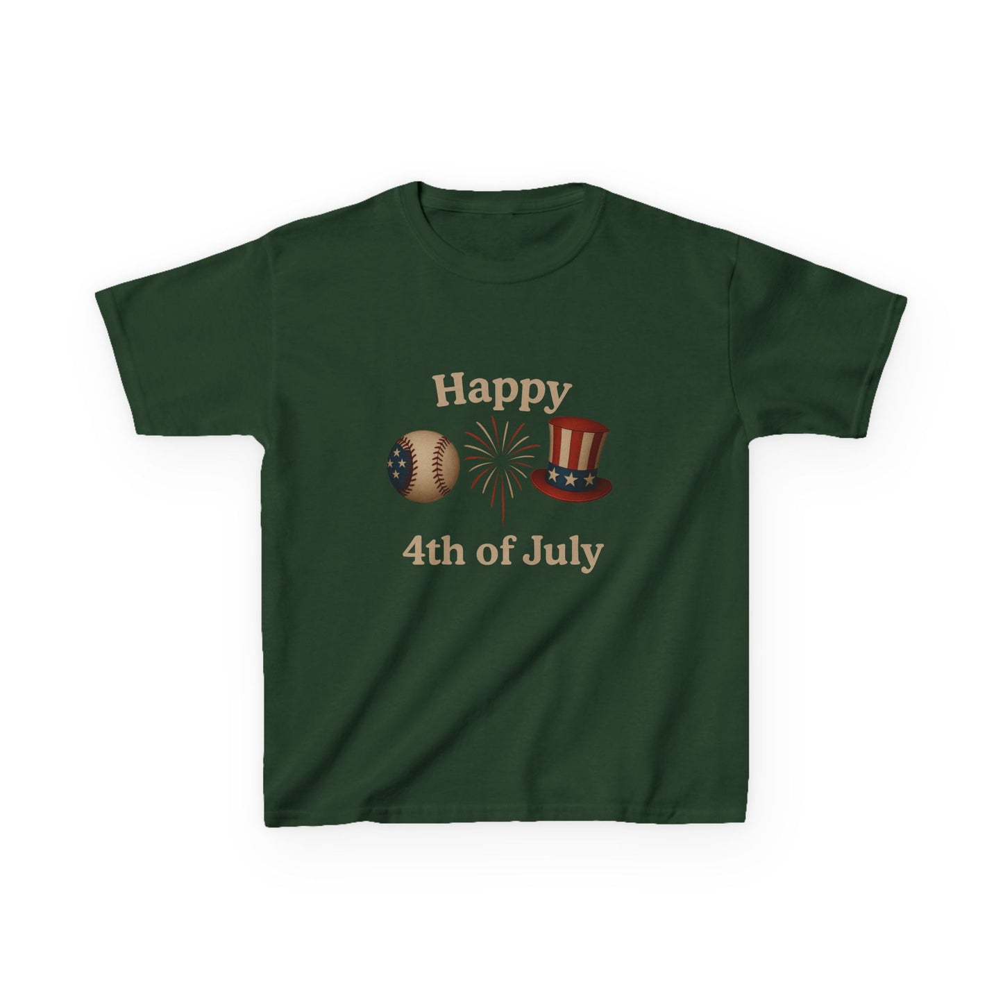 Happy 4th of July Dino Tee - Kids Patriotic Shirt