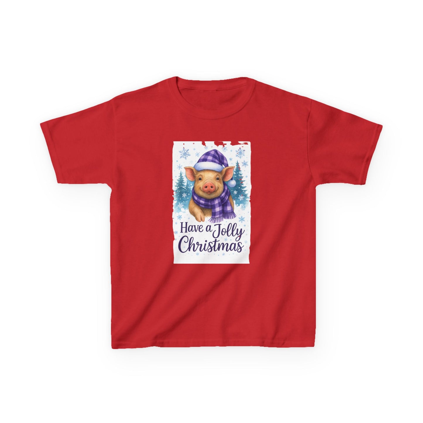 Jolly Pig Christmas Tee - Kids Holiday Shirt