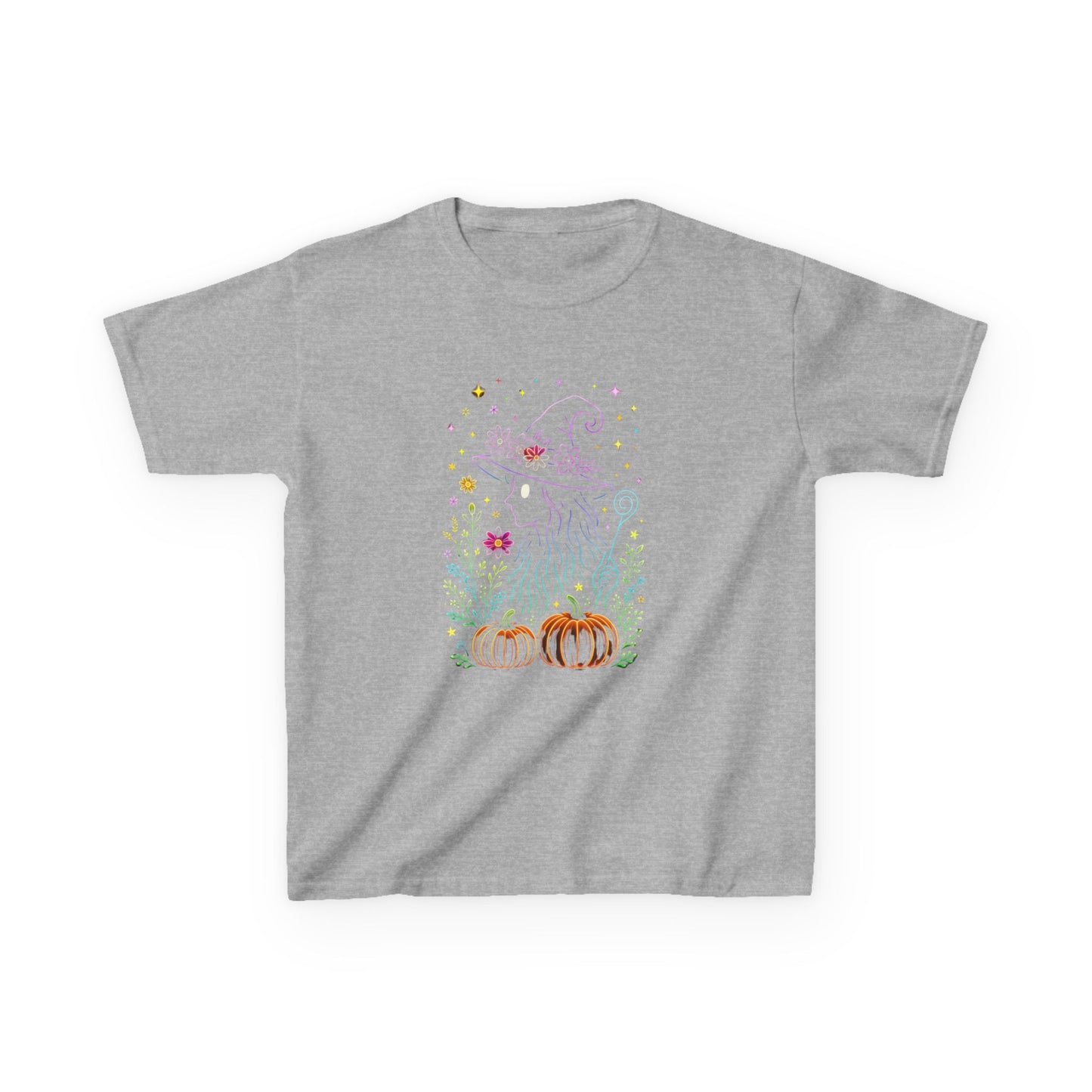 Pastel Witch Silhouette Dinosaur Tee - Holiday Fun!