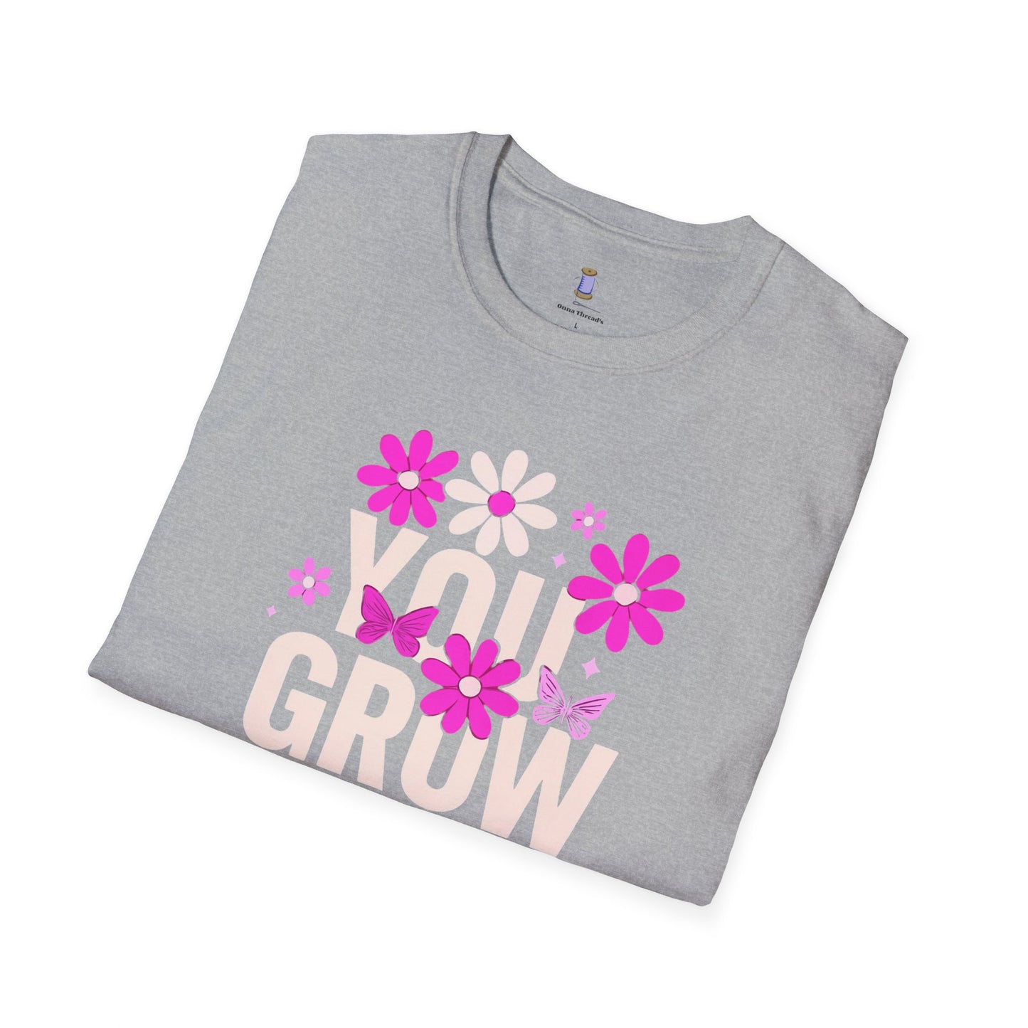 Floral Grow Girl T-Shirt, Cute Graphic Tee, Gift for Plant Lovers, Spring Fashion, Nature Lover Apparel