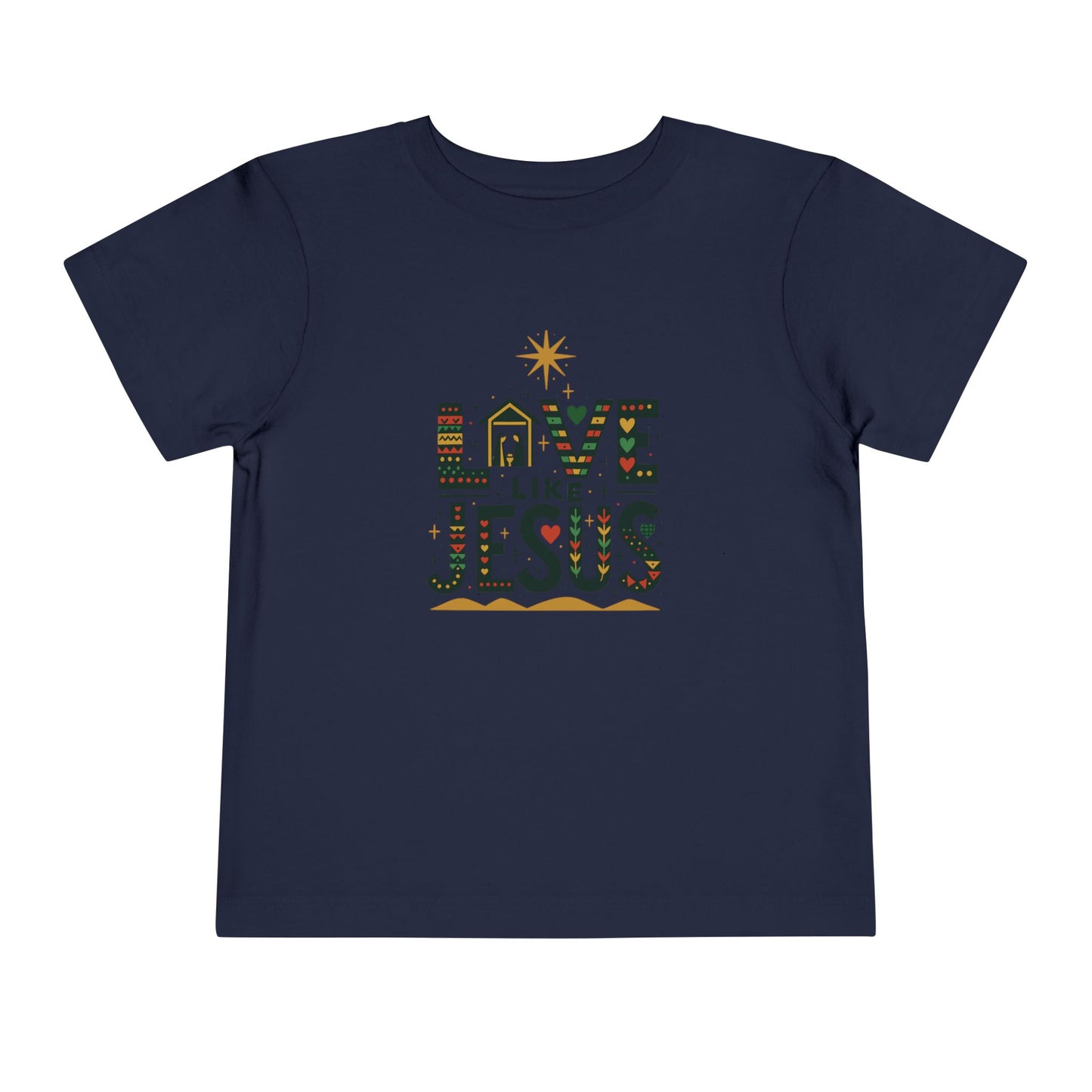 Toddler Christmas Tee - Love Like Jesus Nativity Scene Shirt