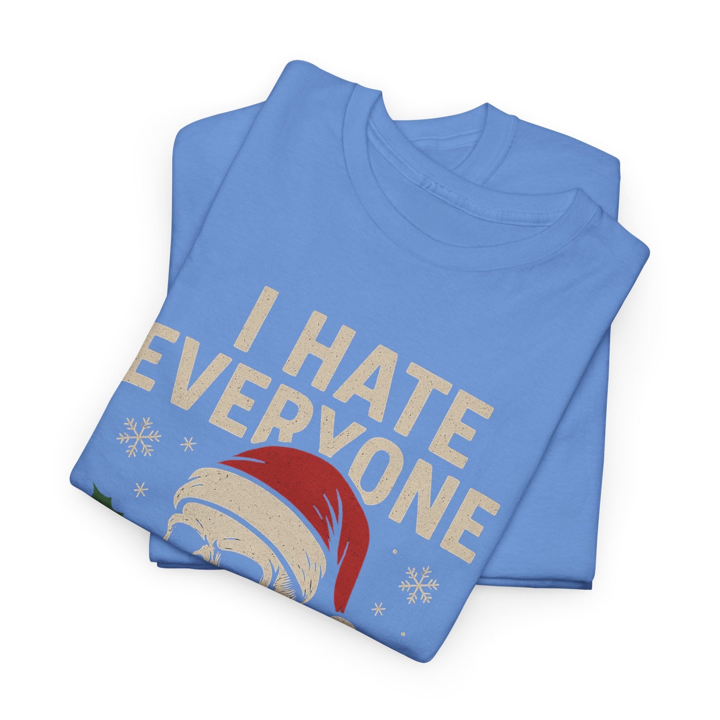 I Hate Everyone Merry Christmas Skull Tee