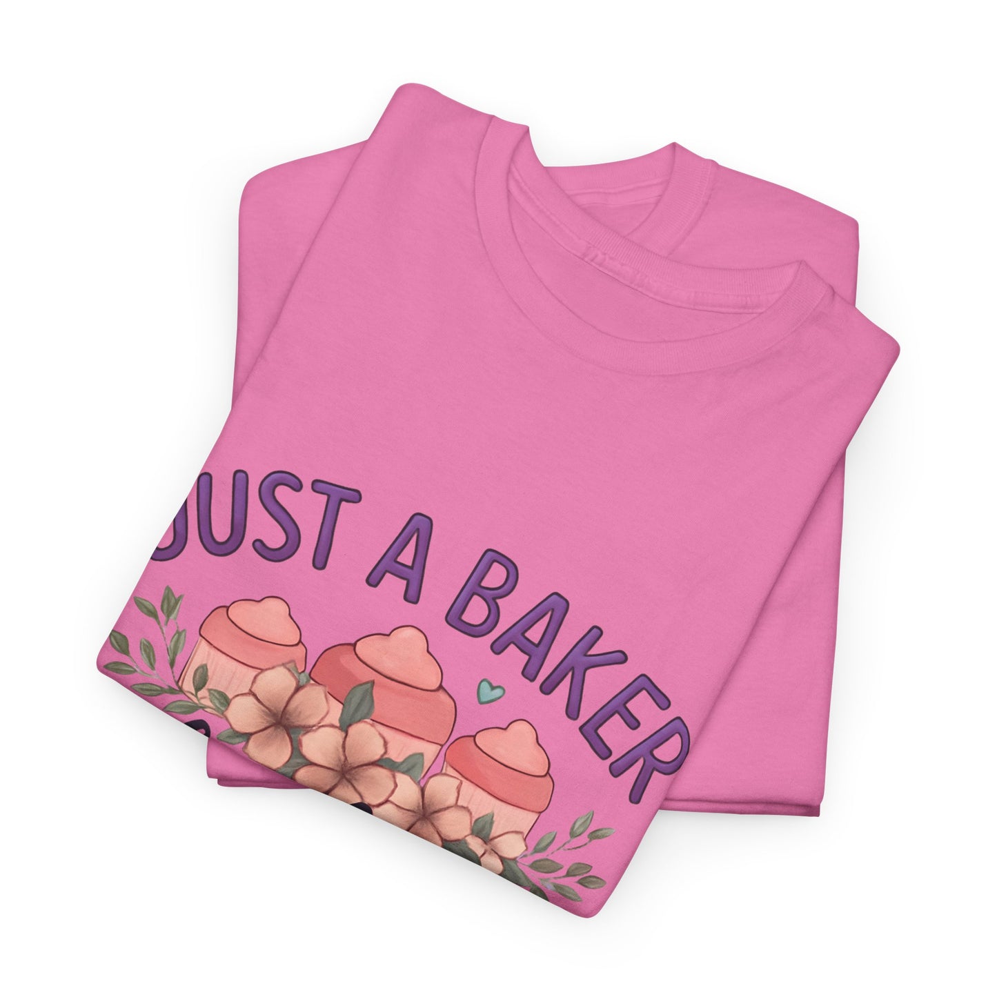 Baking Lover Tee with Cupcake and Rolling Pin Design