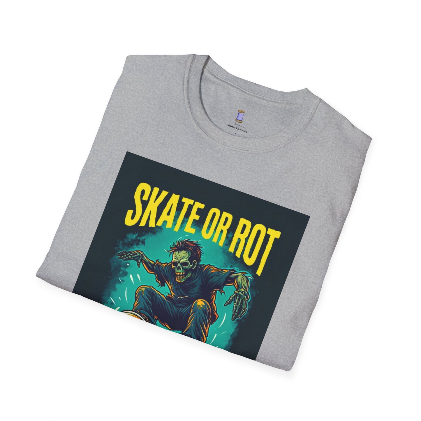 Skate or Rot Unisex Softstyle T-Shirt - Perfect for Skate Lovers, Casual Wear, Gift for Birthdays, Skateboarding Events, Summer Days