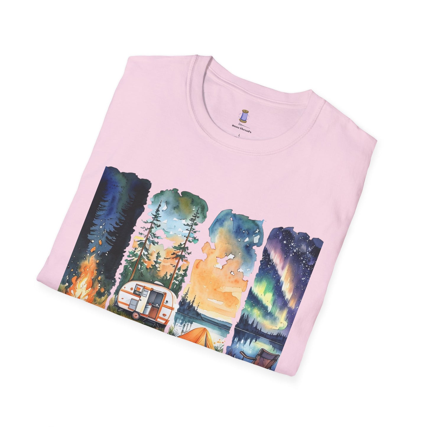 Camping Life Unisex Softstyle T-Shirt, Outdoor Apparel, Adventure Wear, Summer Camping Gear, Nature Lover Gift