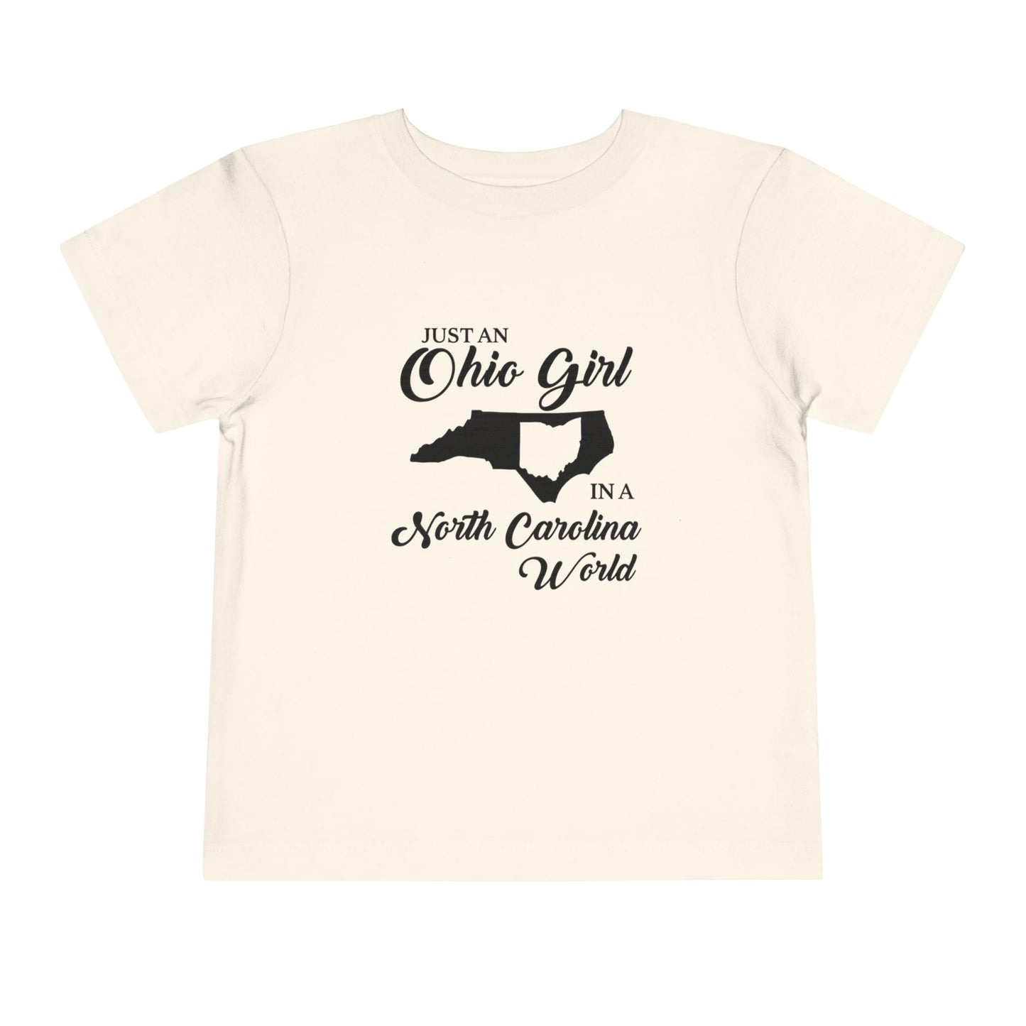 Toddler Tee Ohio Girl in North Carolina World Design Shirt