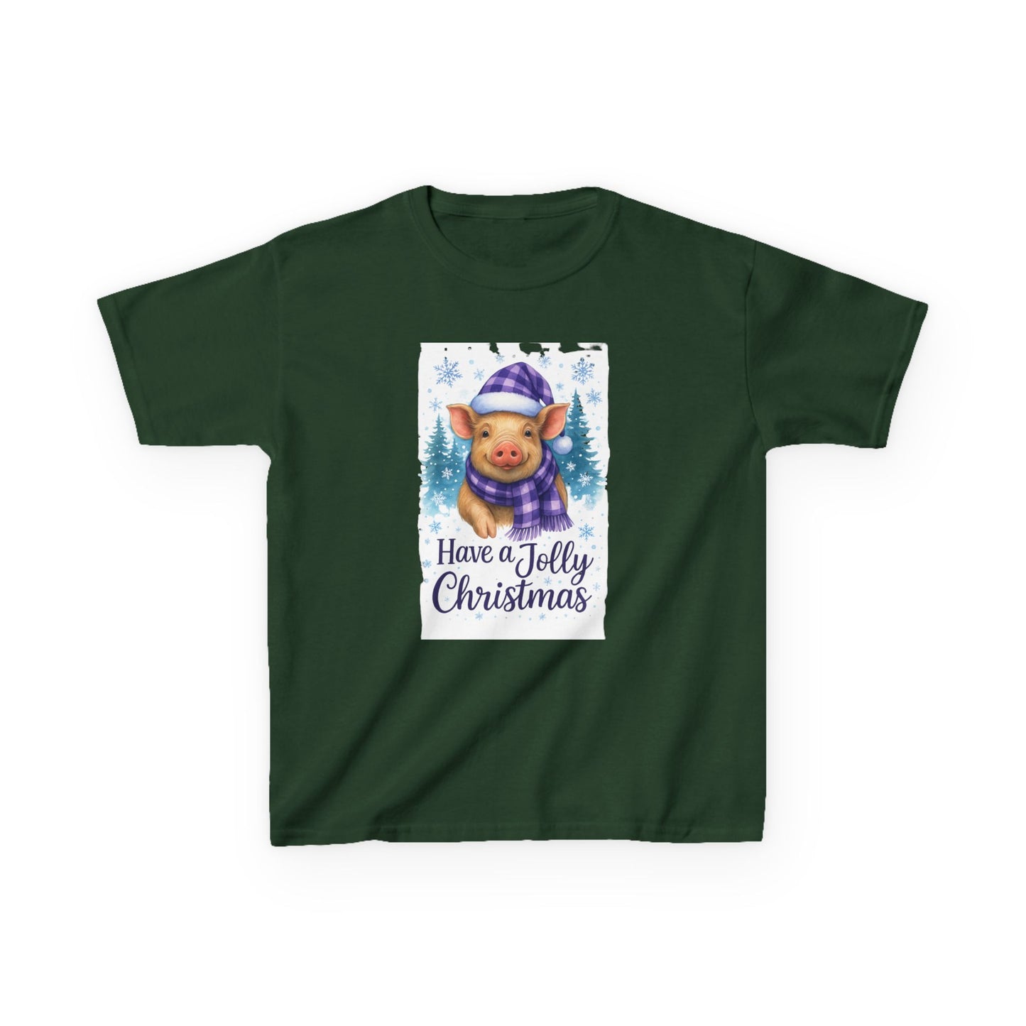 Jolly Pig Christmas Tee - Kids Holiday Shirt
