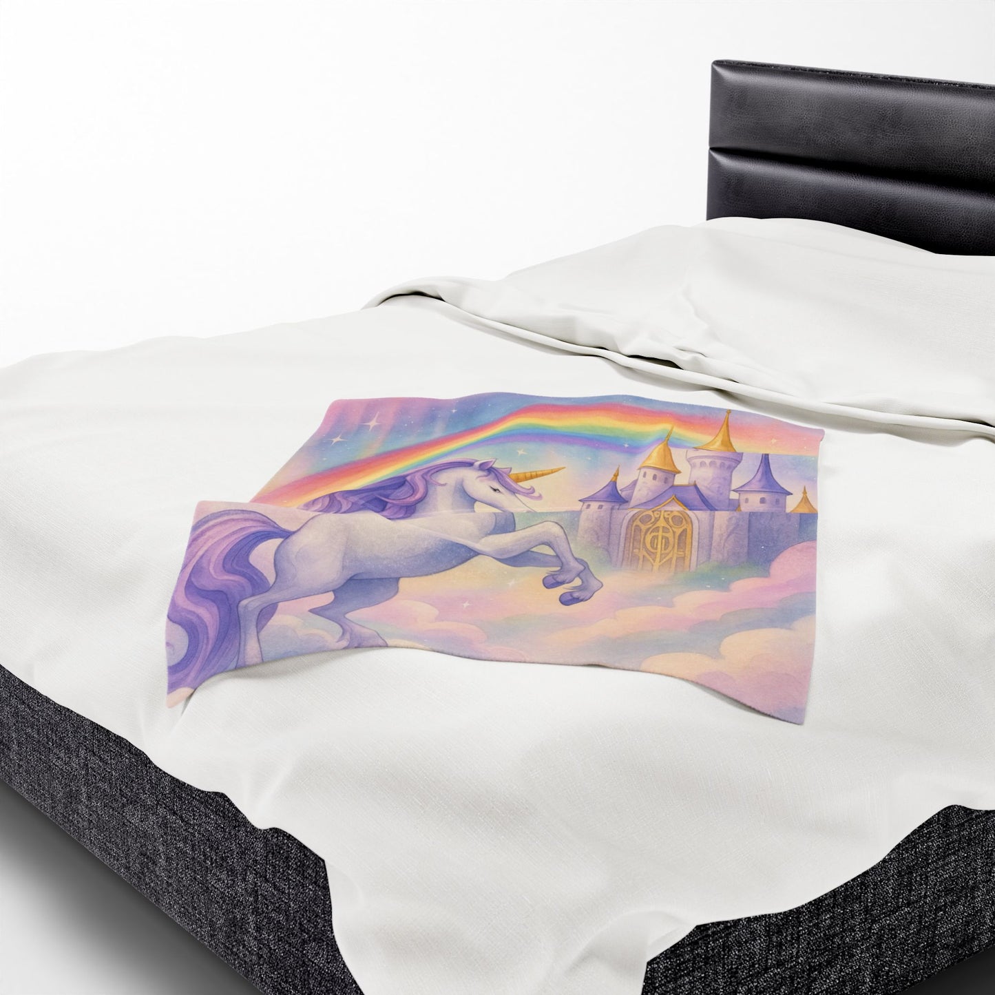 Unicorn Fantasy Plush Blanket, Cozy Kids Blanket, Dreamy Nursery Decor, Magical Gift for Birthdays, Rainbow Blanket for Girls
