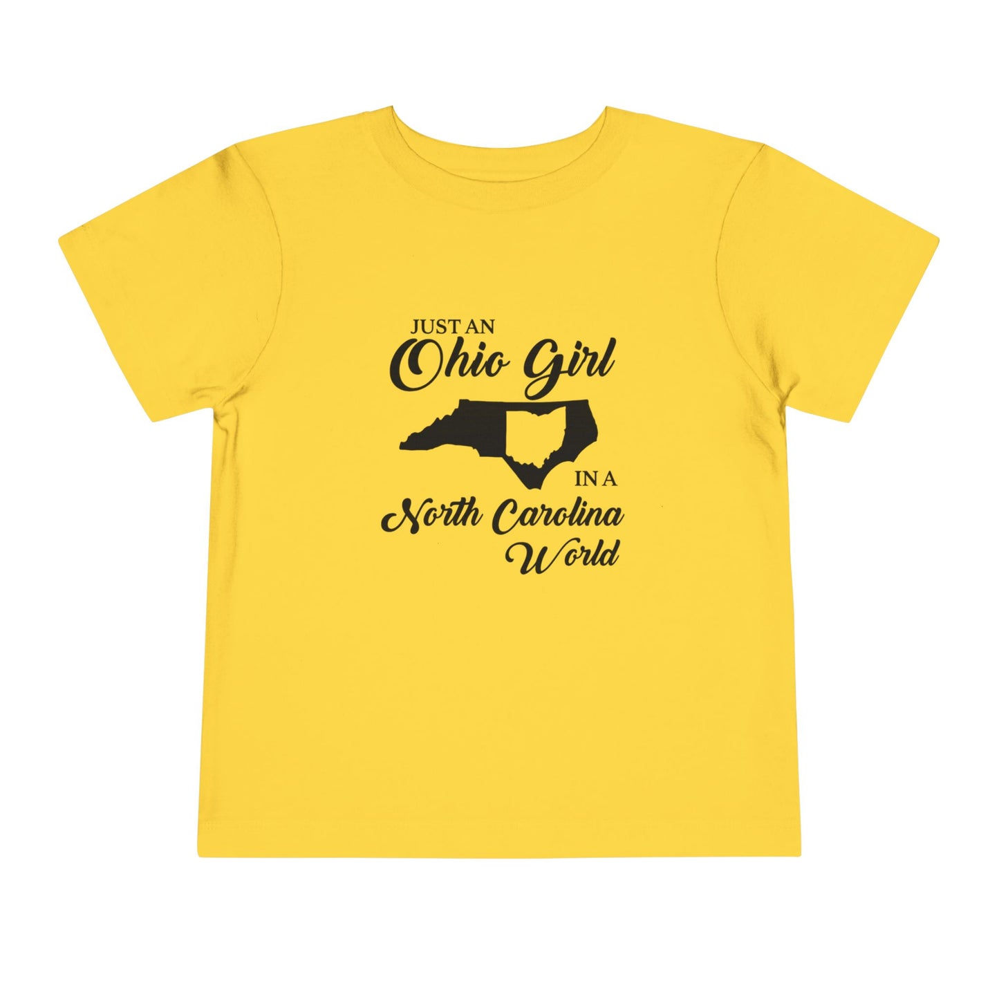 Toddler Tee Ohio Girl in North Carolina World Design Shirt