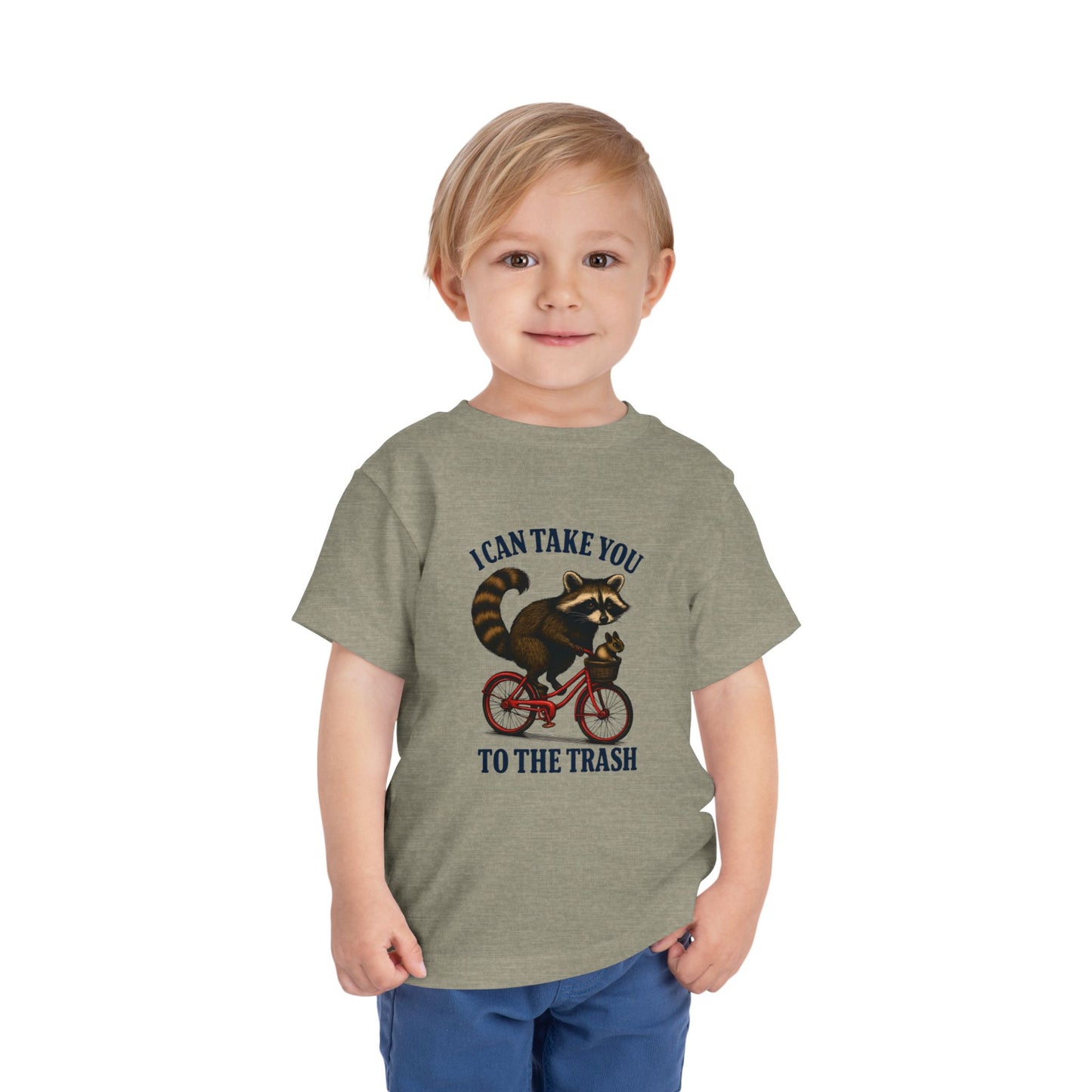Raccoon Bike Ride Toddler Christmas Tee