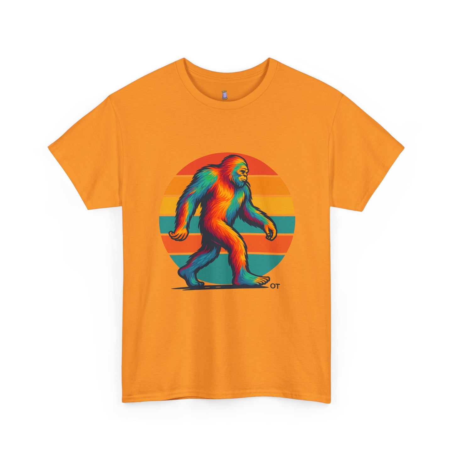 Colorful Bigfoot Unisex T-Shirt, Fun Graphic Tee for Nature Lovers, Perfect for Holidays, Festivals, Camping, Gifts