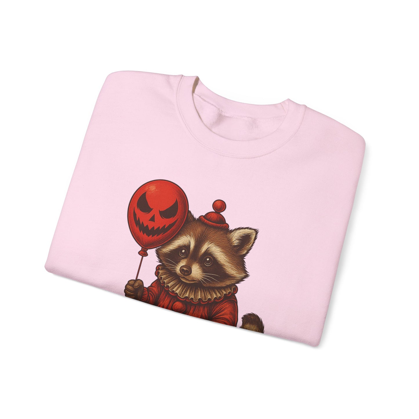 Creepy Clown Raccoon Halloween Sweatshirt
