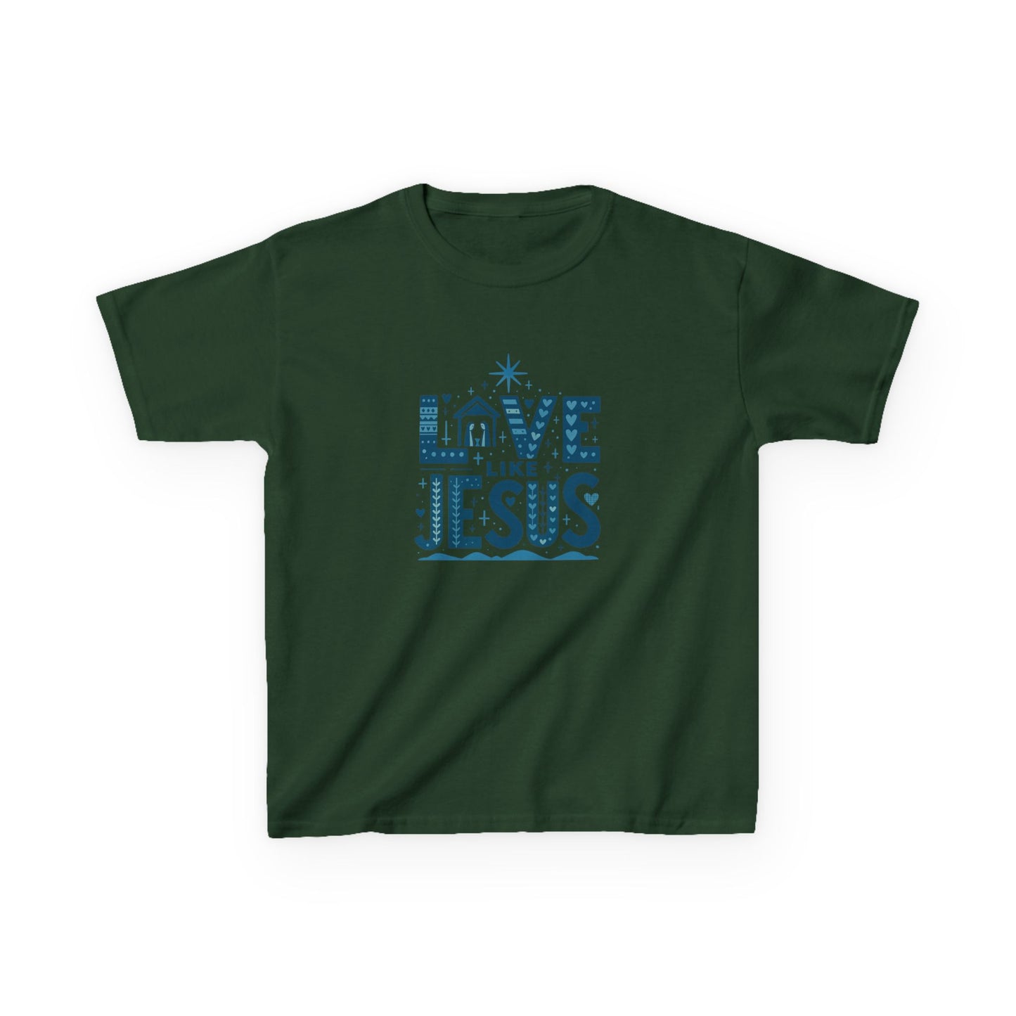 Love Like Jesus Christmas Dinosaur Tee