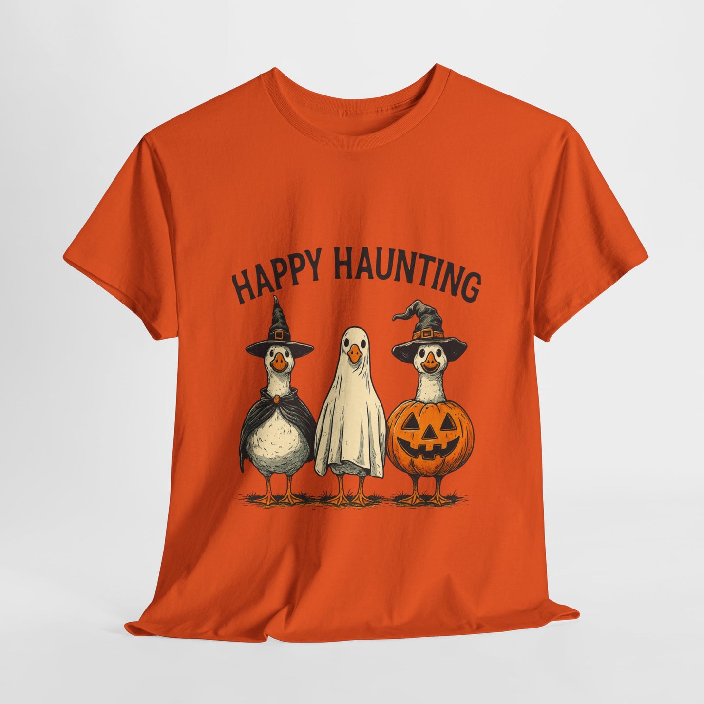 Happy Haunting Geese Halloween Tee