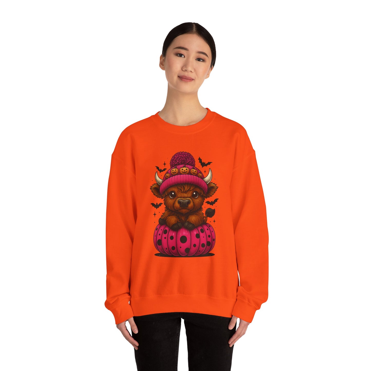 Highland Cow Halloween Sweatshirt - Cute Fall Vibes
