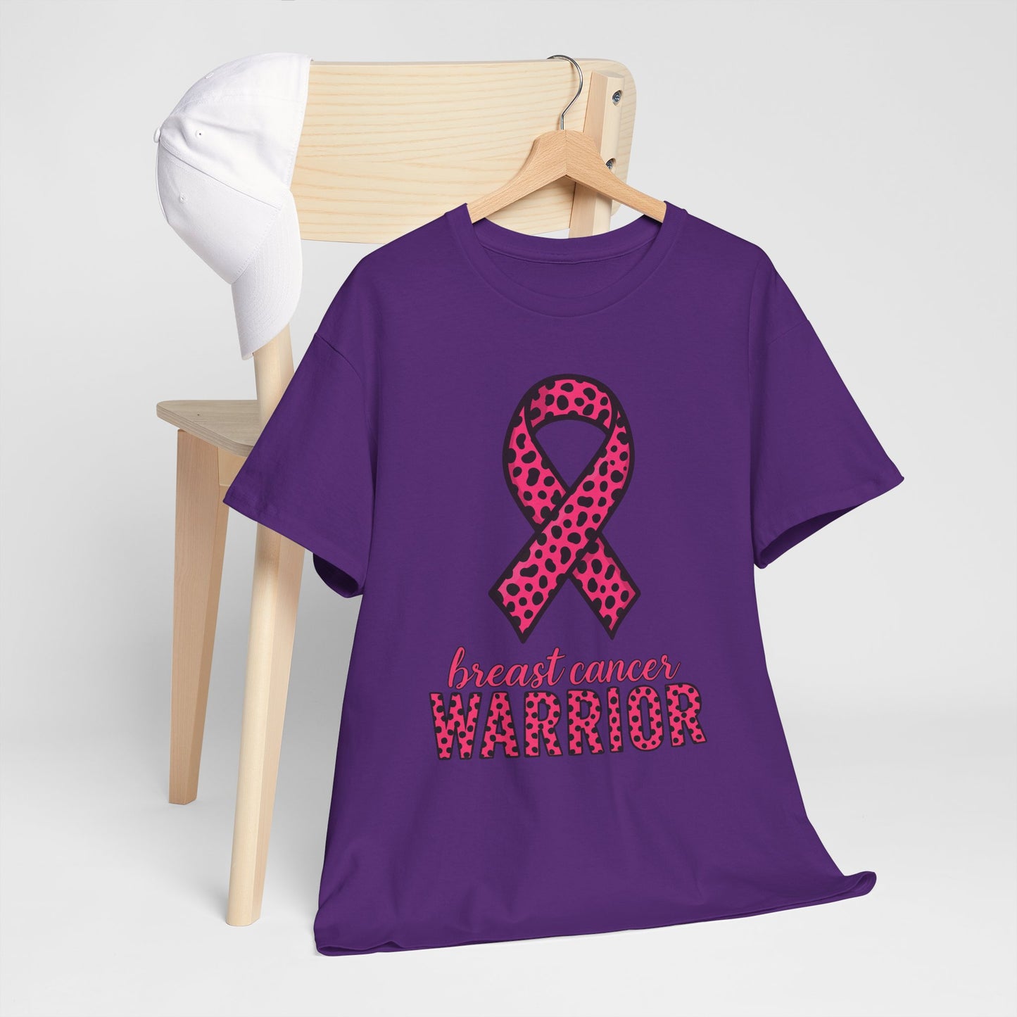Pink Leopard Ribbon Breast Cancer Awareness Tee