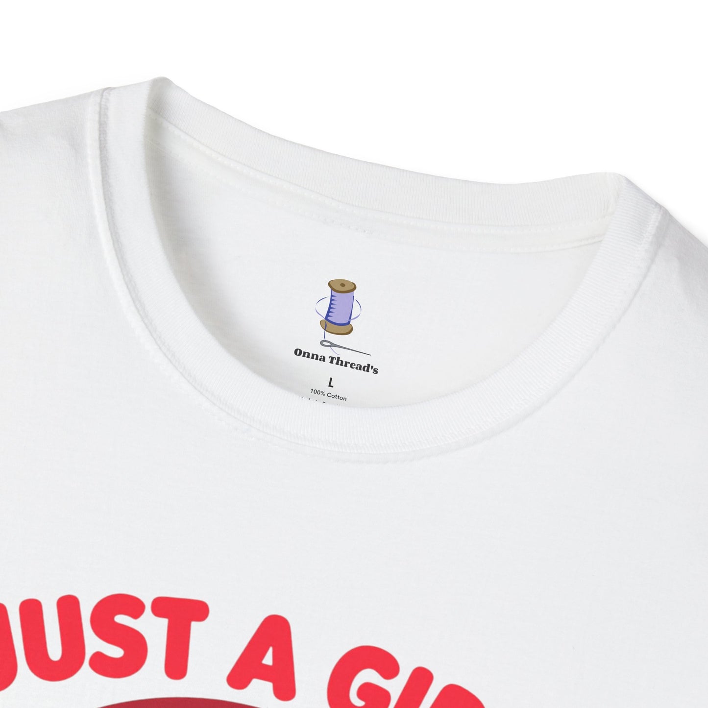 Just a Girl Who Loves Moo Deng Unisex Softstyle T-Shirt | Cute Hippo Tee, Animal Lover Shirt, Gift for Kids, Summer Wear, Birthday Present