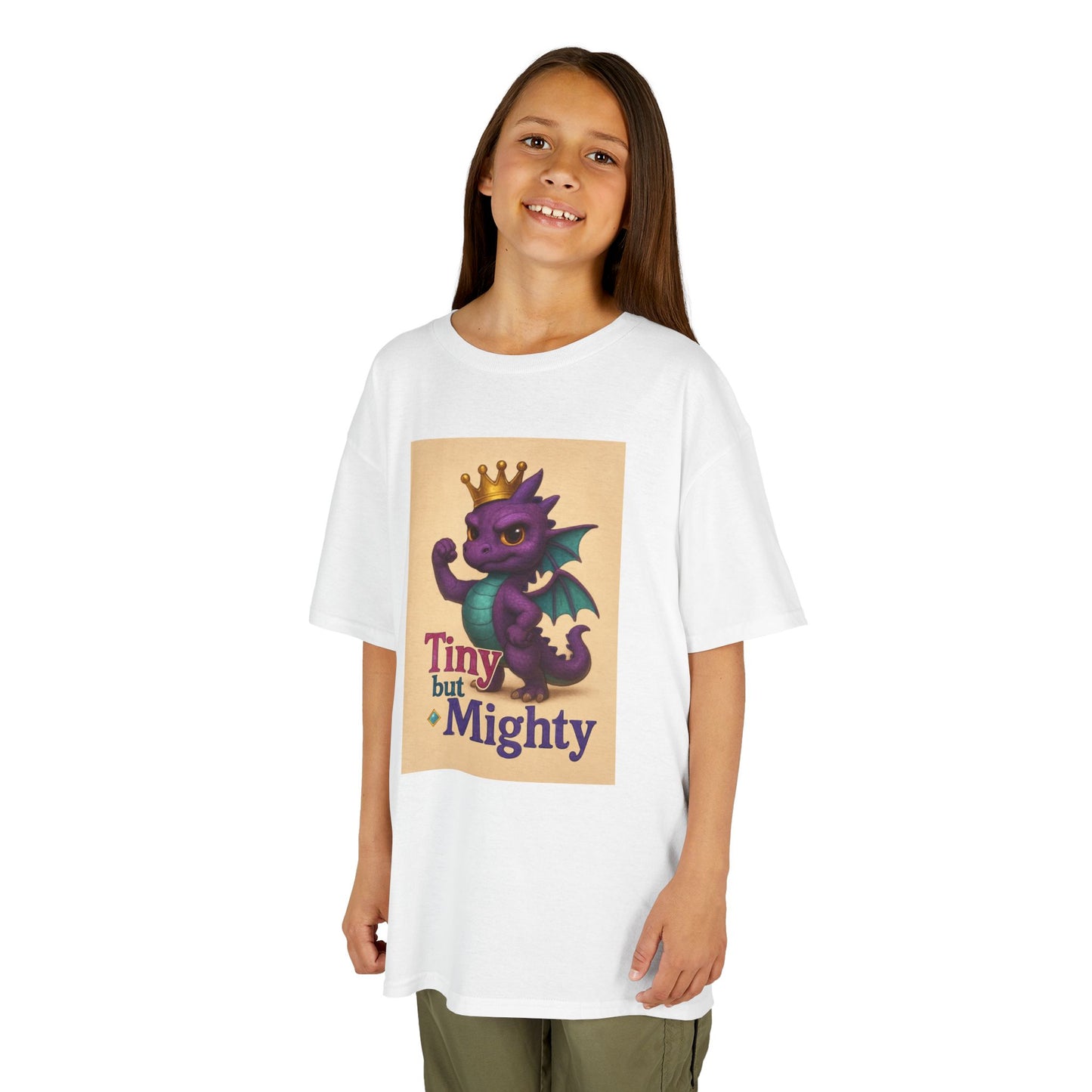 Kids Dragon Tee, Fun Kids T-Shirt, Tiny but Mighty Shirt, Unique Kids Apparel, Gift for Young Adventurers, Cute Dragon Design