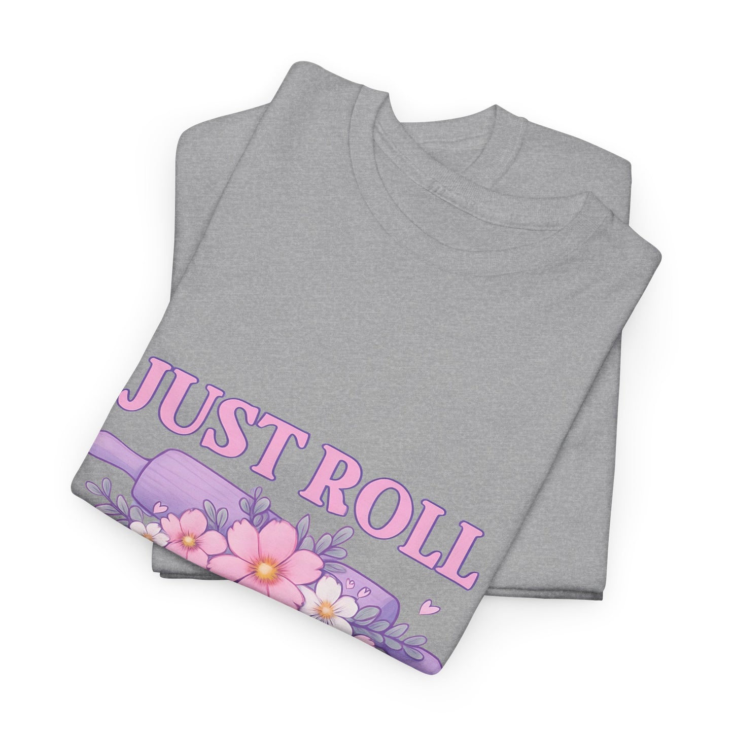 Floral Tee 'Just Roll With It'