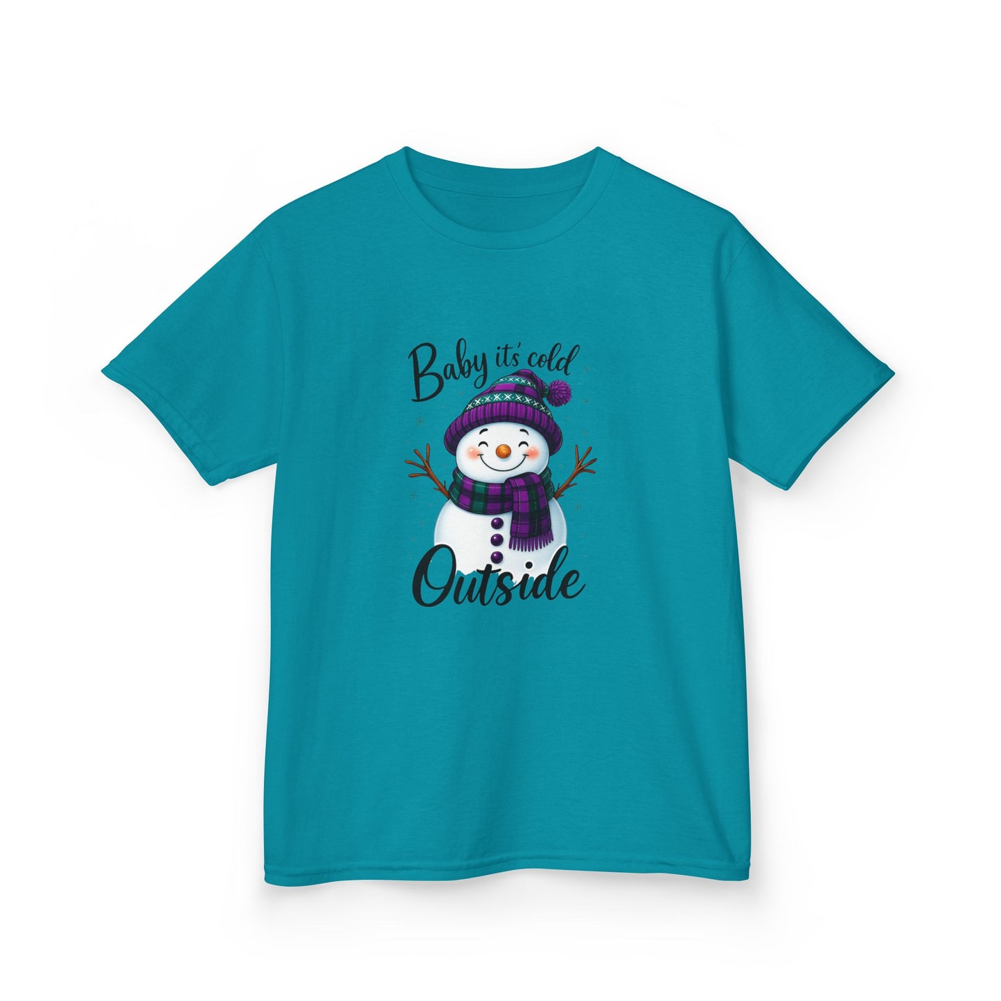 Baby It's Cold Outside Snowman Kids Christmas Tee