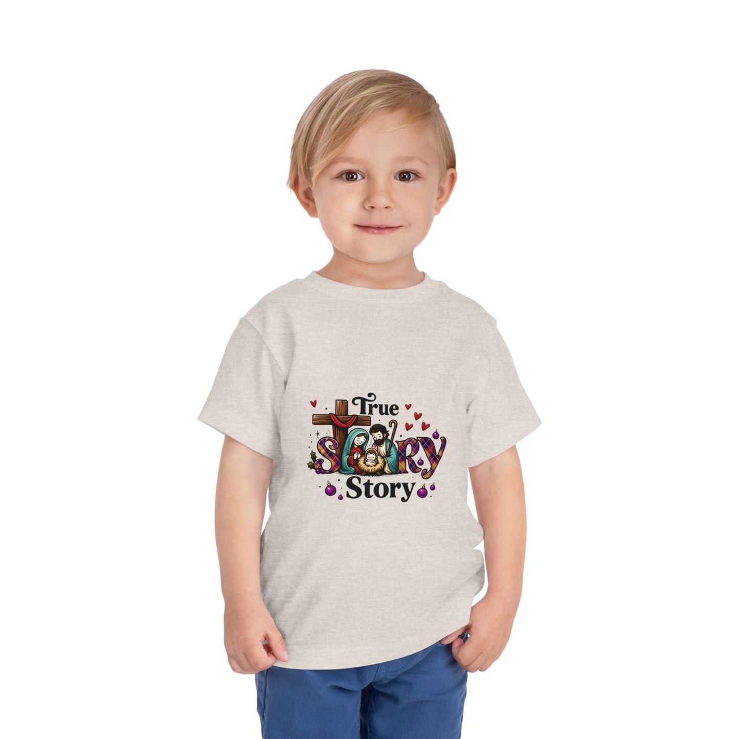 True Story Nativity Toddler Christmas Tee