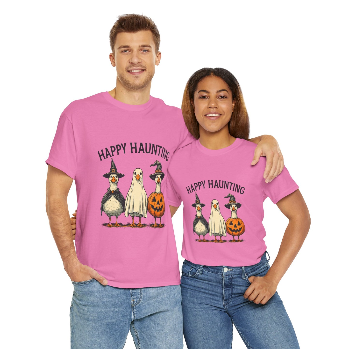 Happy Haunting Geese Halloween Tee