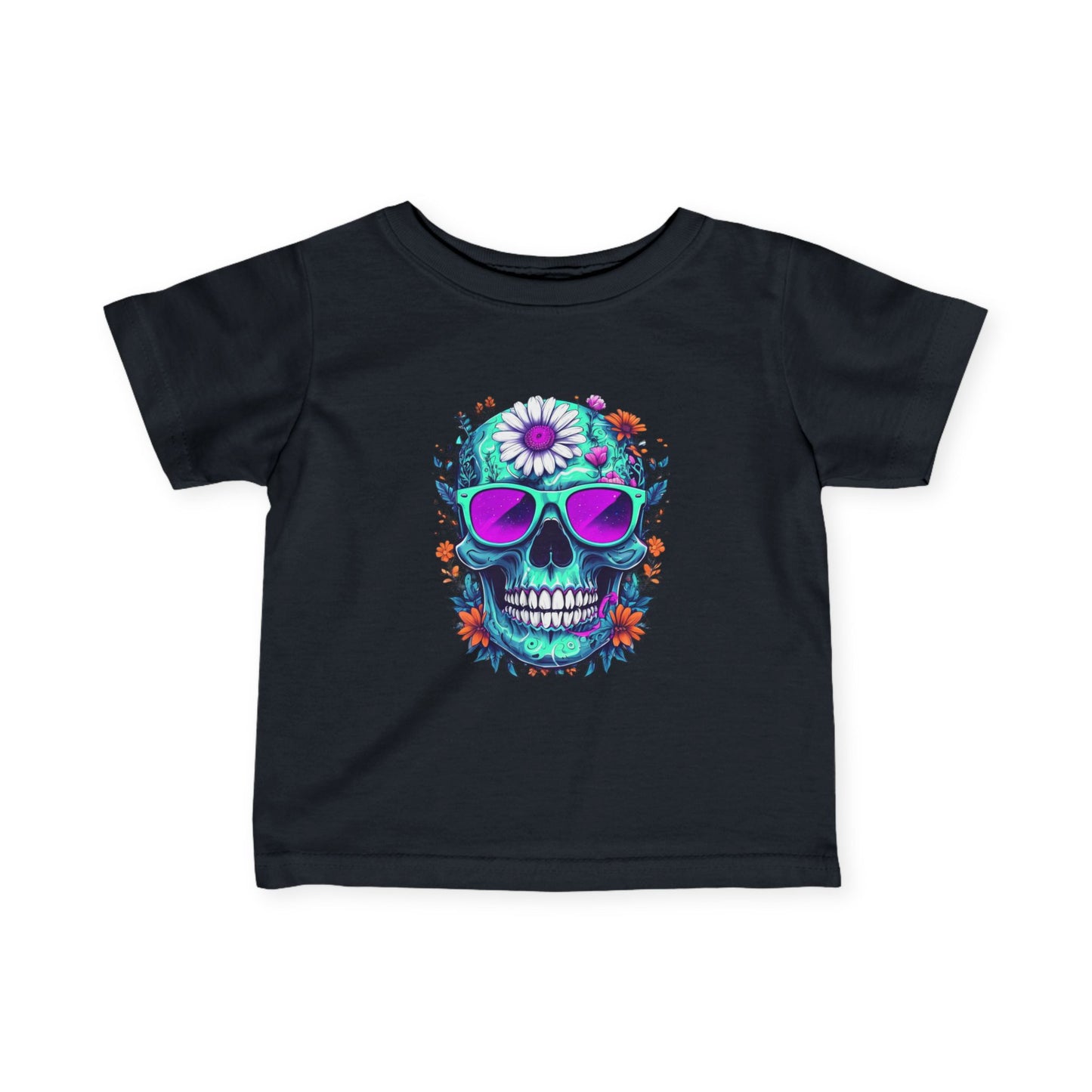 Colorful Skull Infant Tee - Trendy Baby Clothes, Unique Baby Gift, Toddler Party Outfit, Day of the Dead Tee, Fun Kid’s Apparel
