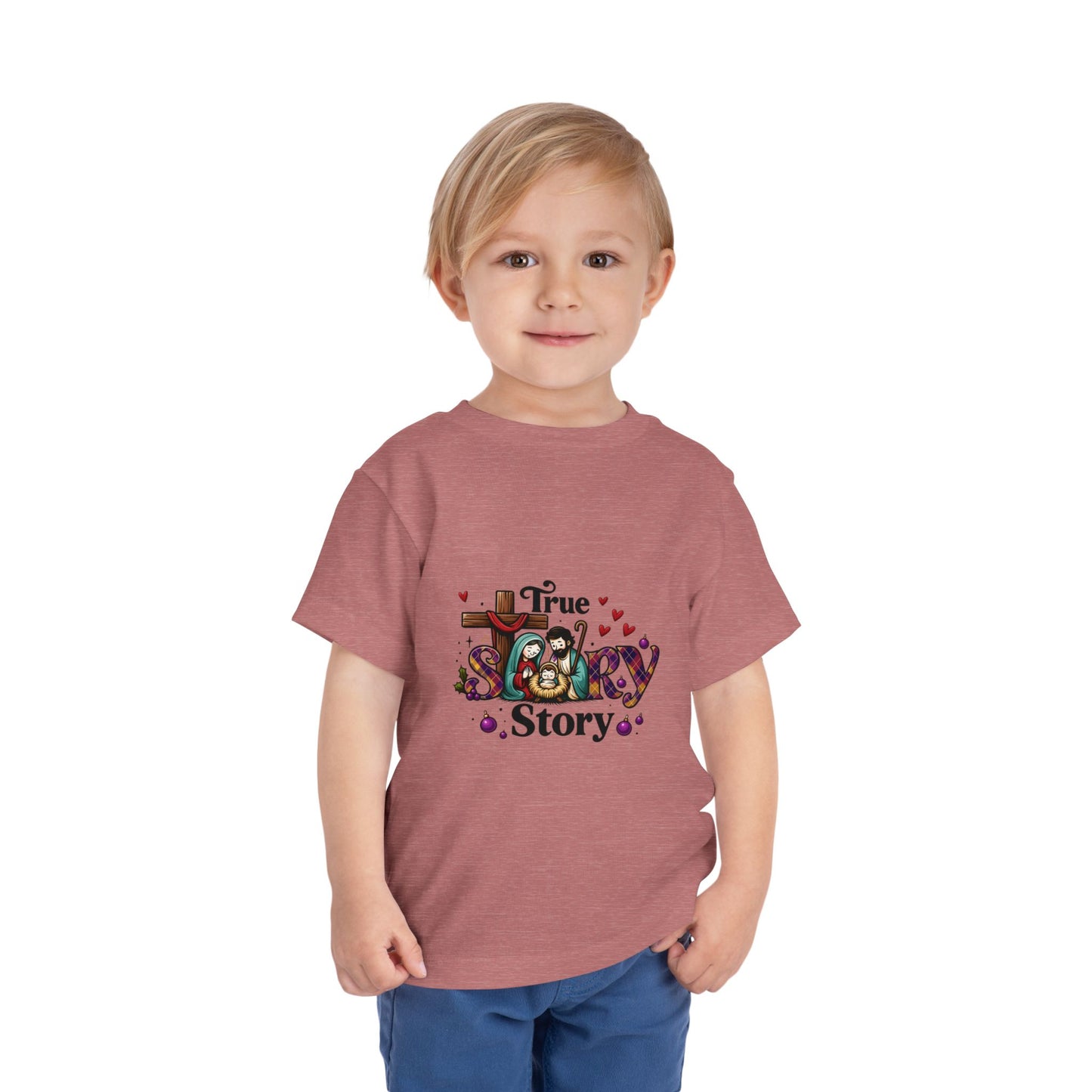 True Story Nativity Toddler Christmas Tee