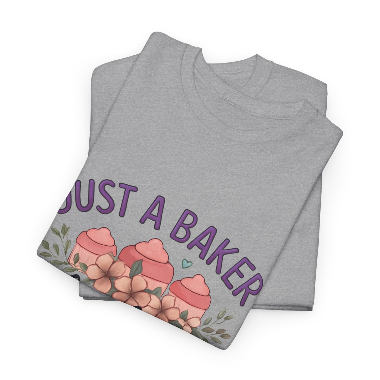 Baking Lover Tee with Cupcake and Rolling Pin Design
