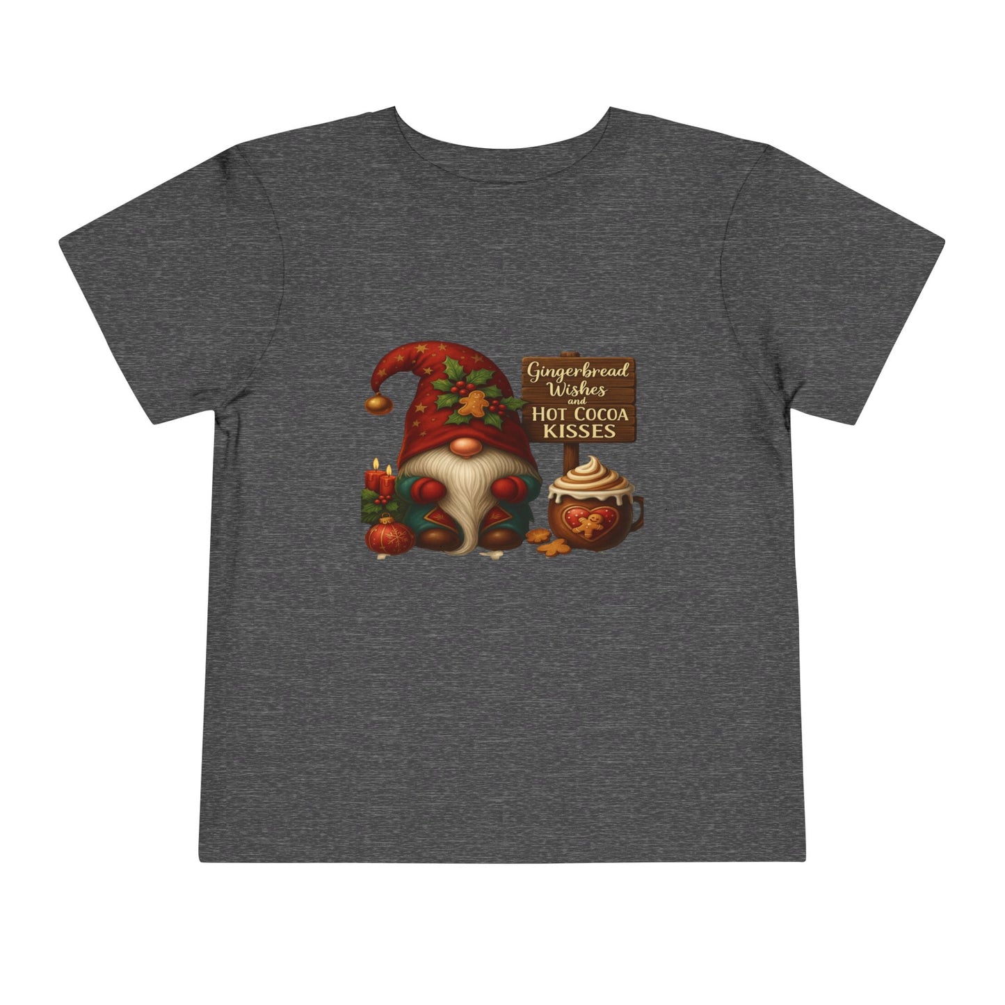 Gnome's Gingerbread Wishes Toddler Christmas Tee
