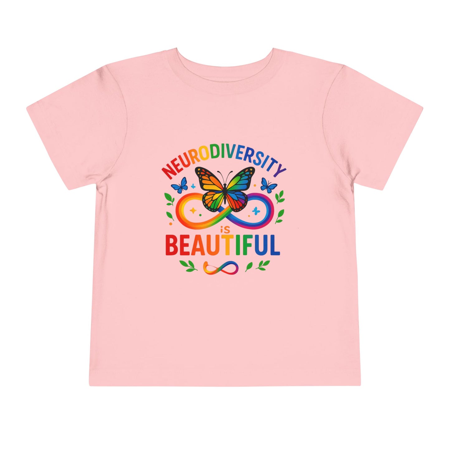 Toddler T-Shirt Colorful Butterfly Rainbow Infinity Symbol Acceptance Shirt