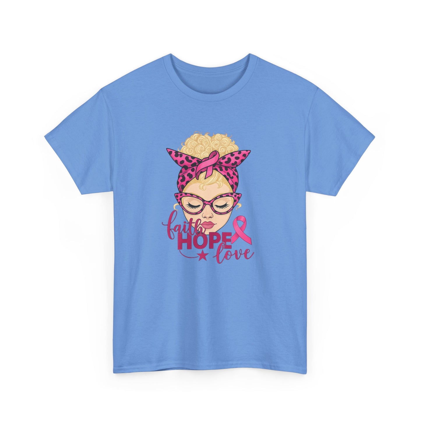 Hope Love Pink Ribbon Tee - Breast Cancer Awareness